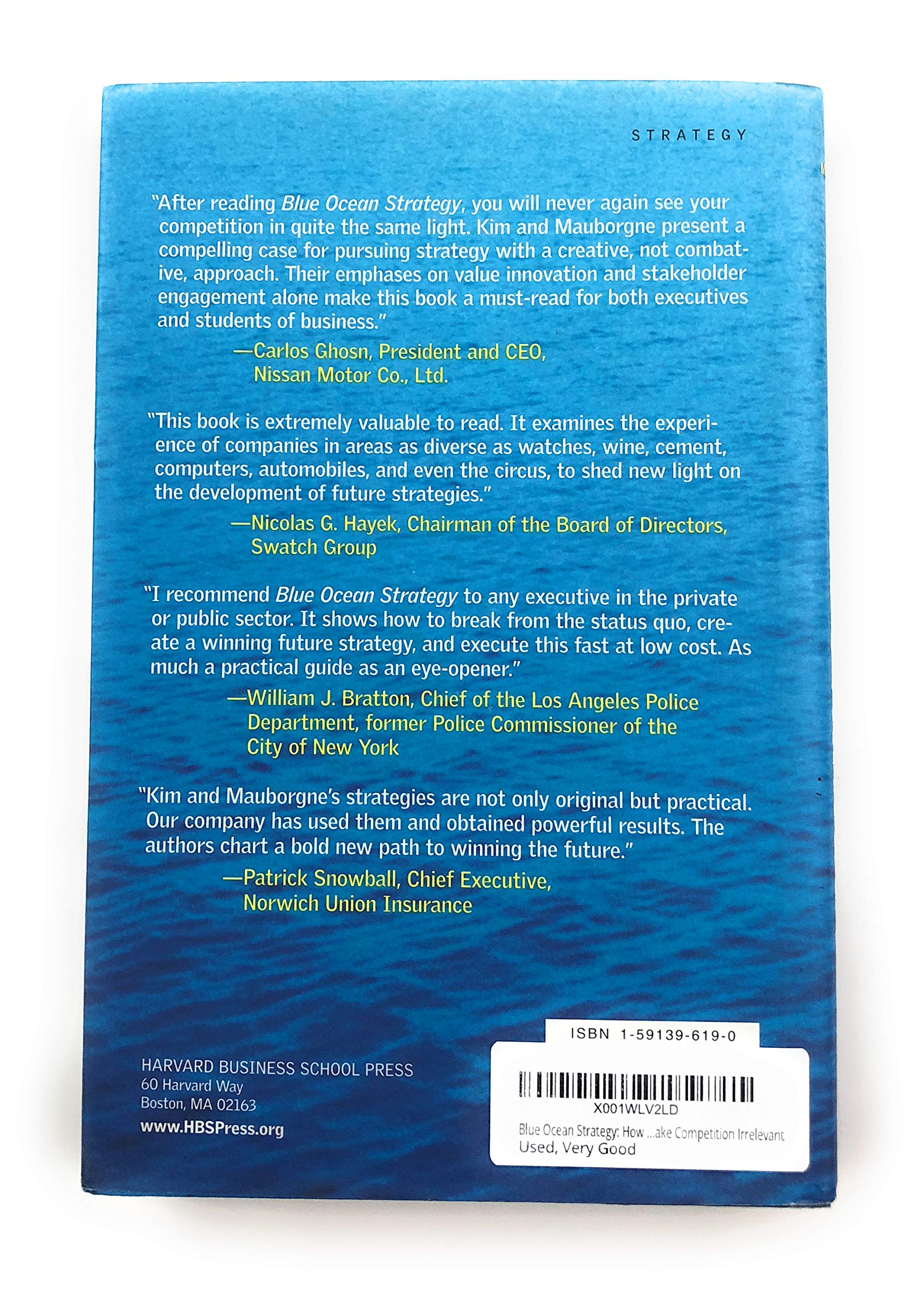 Blue Ocean Strategy: How to Create Uncontested Market Space and Make Competition Irrelevant used book depot