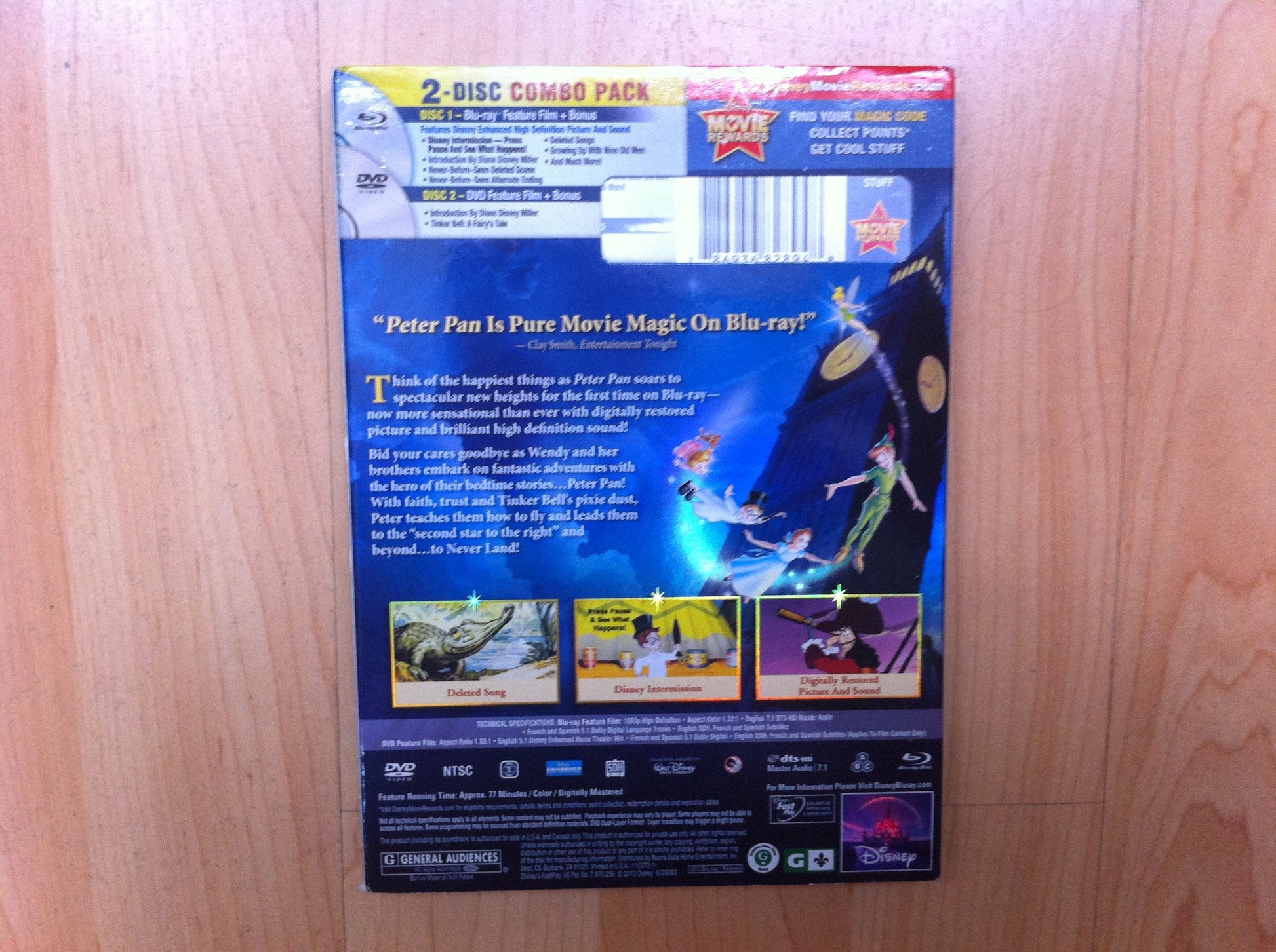 Peter Pan (Two-Disc Diamond Edition Blu-ray/DVD Combo in DVD Packaging) used book depot