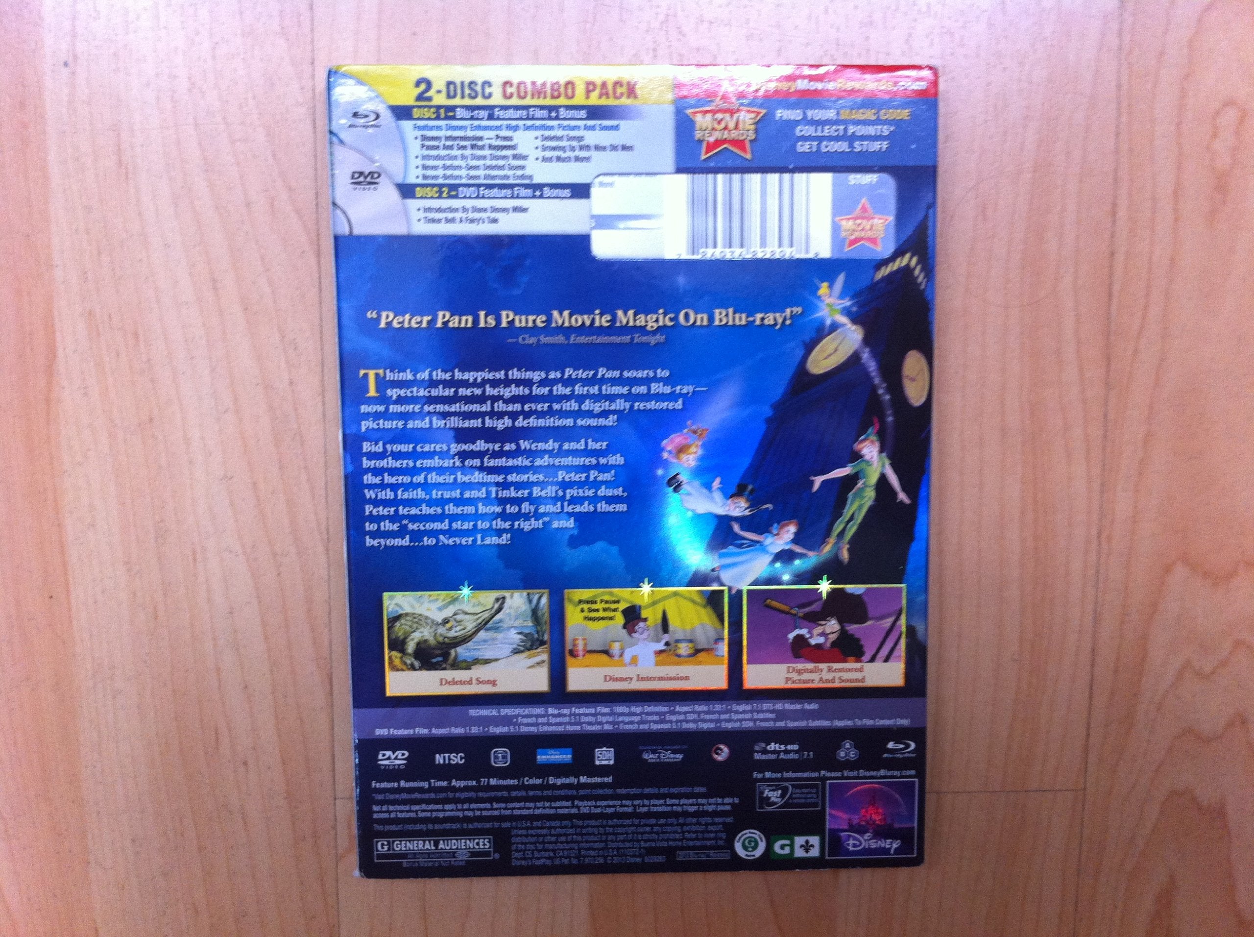 Peter Pan (Two-Disc Diamond Edition Blu-ray/DVD Combo in DVD Packaging) used book depot