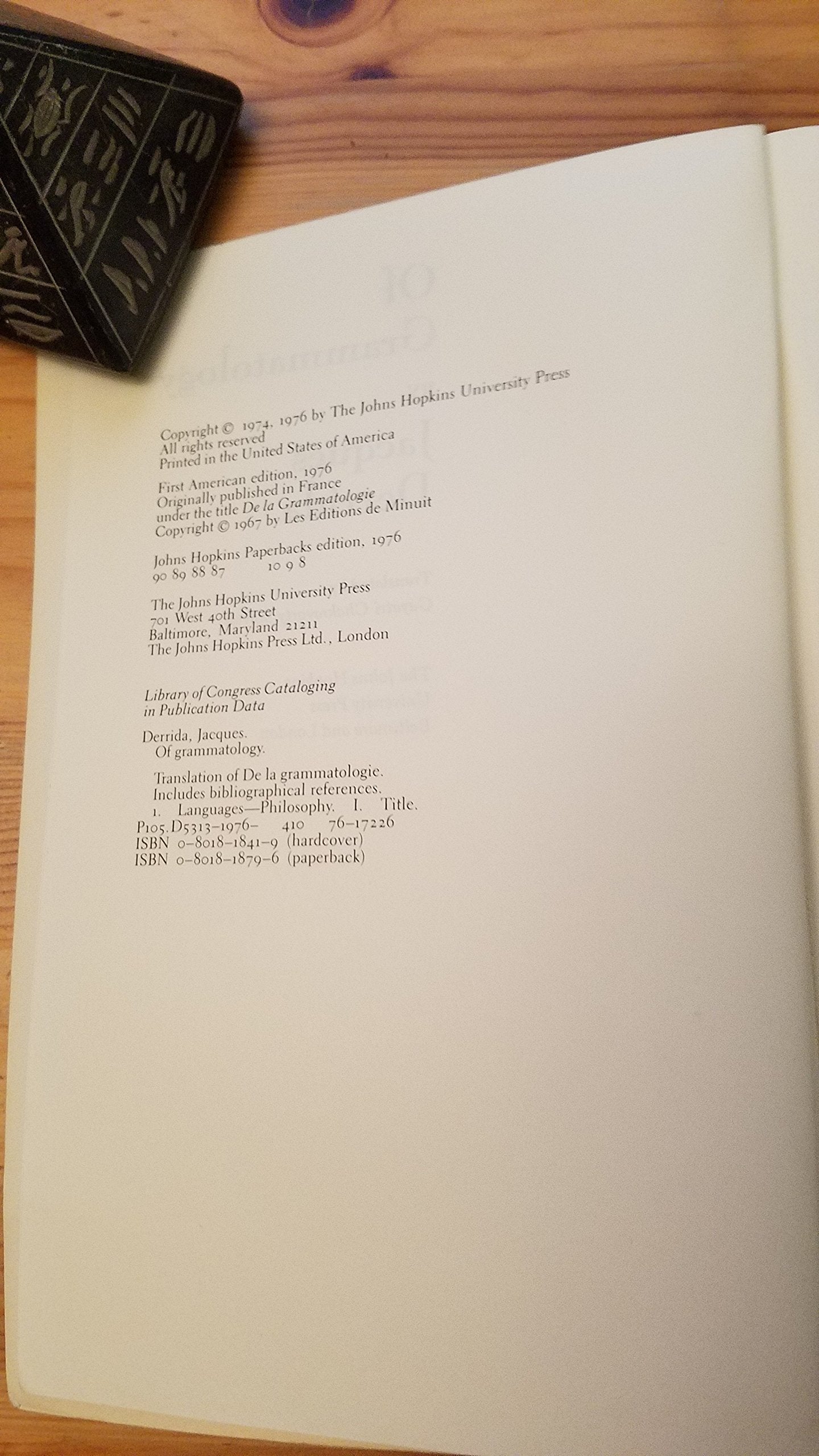 Of Grammatology used book depot