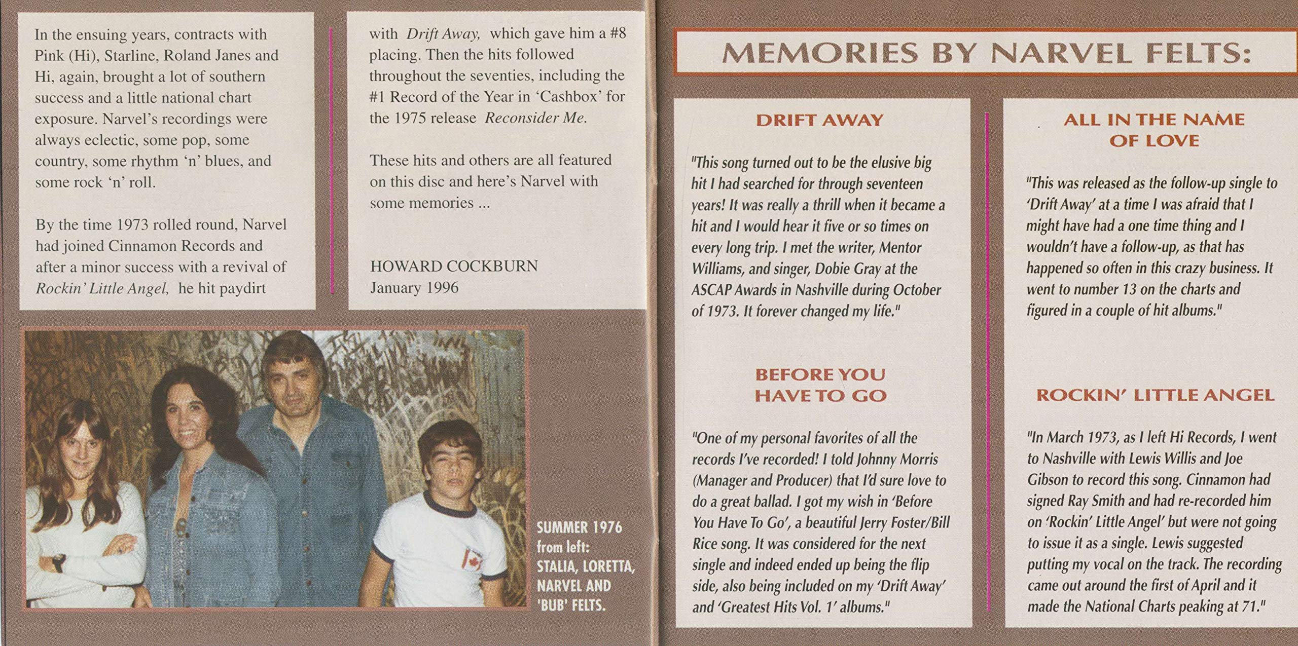 Drift Away - The Best Of Narvel Felts 1973-1979 used book depot