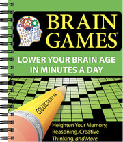 Brain Games #4: Lower Your Brain Age in Minutes a Day (Variety Puzzles) (Volume 4) (Brain Games - Lower Your Brain Age in Minutes a Day) used book depot