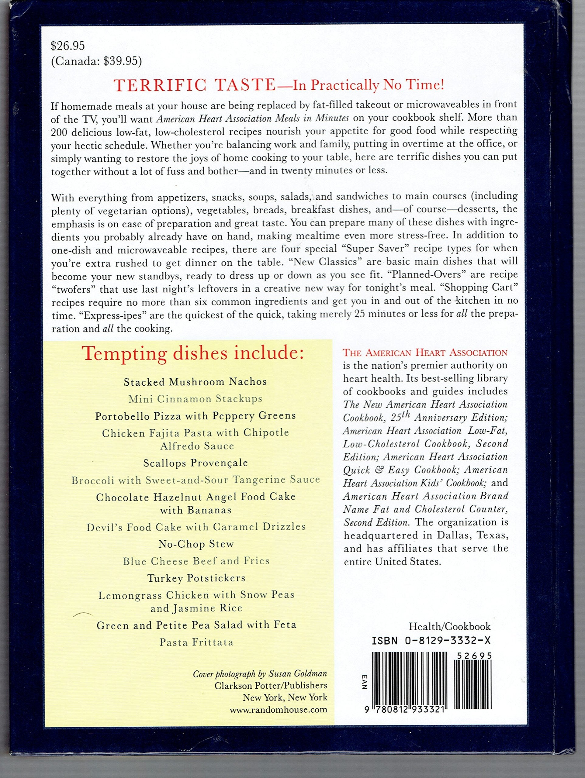 American Heart Association Meals in Minutes used book depot