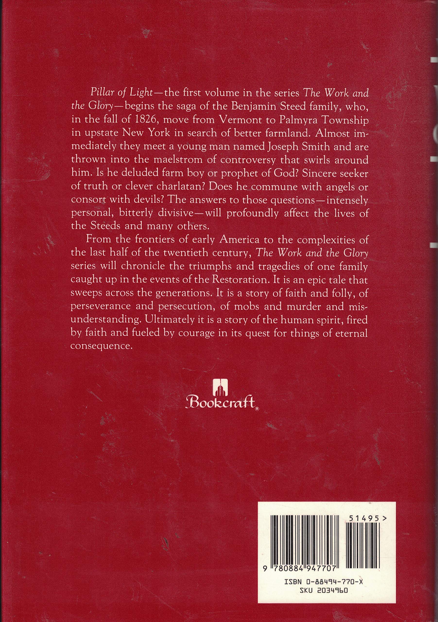 Pillar of Light: A Historical Novel (Work and the Glory) used book depot