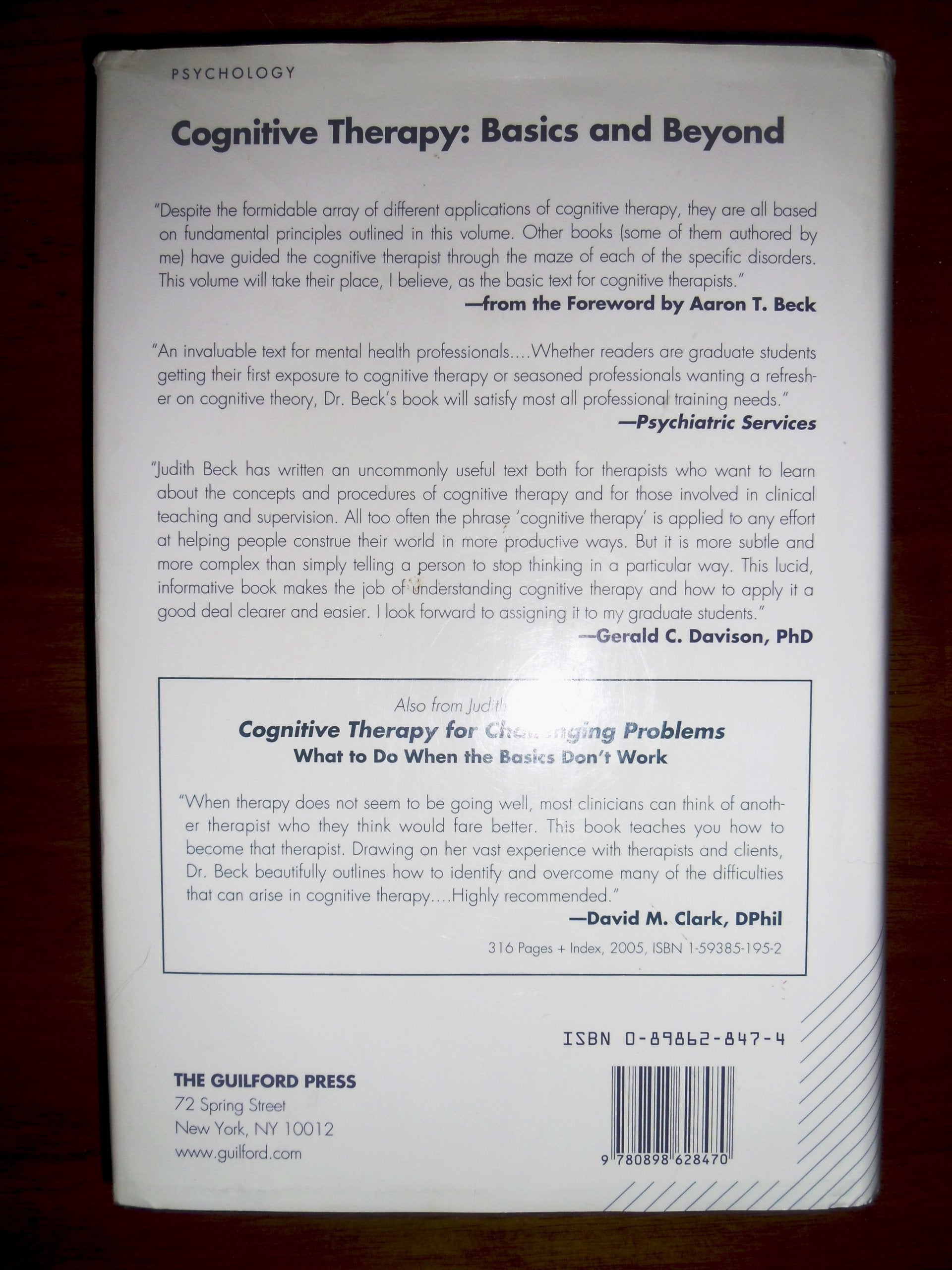 Cognitive Therapy: Basics and Beyond used book depot