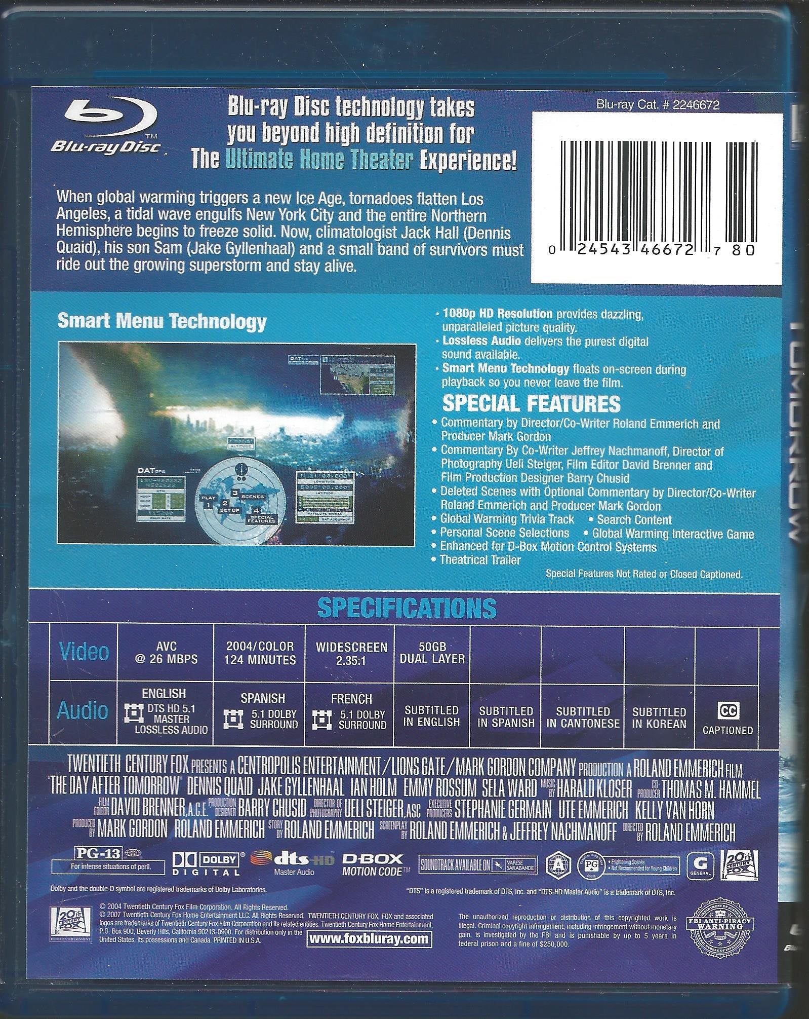 The Day After Tomorrow [Blu-ray] used book depot