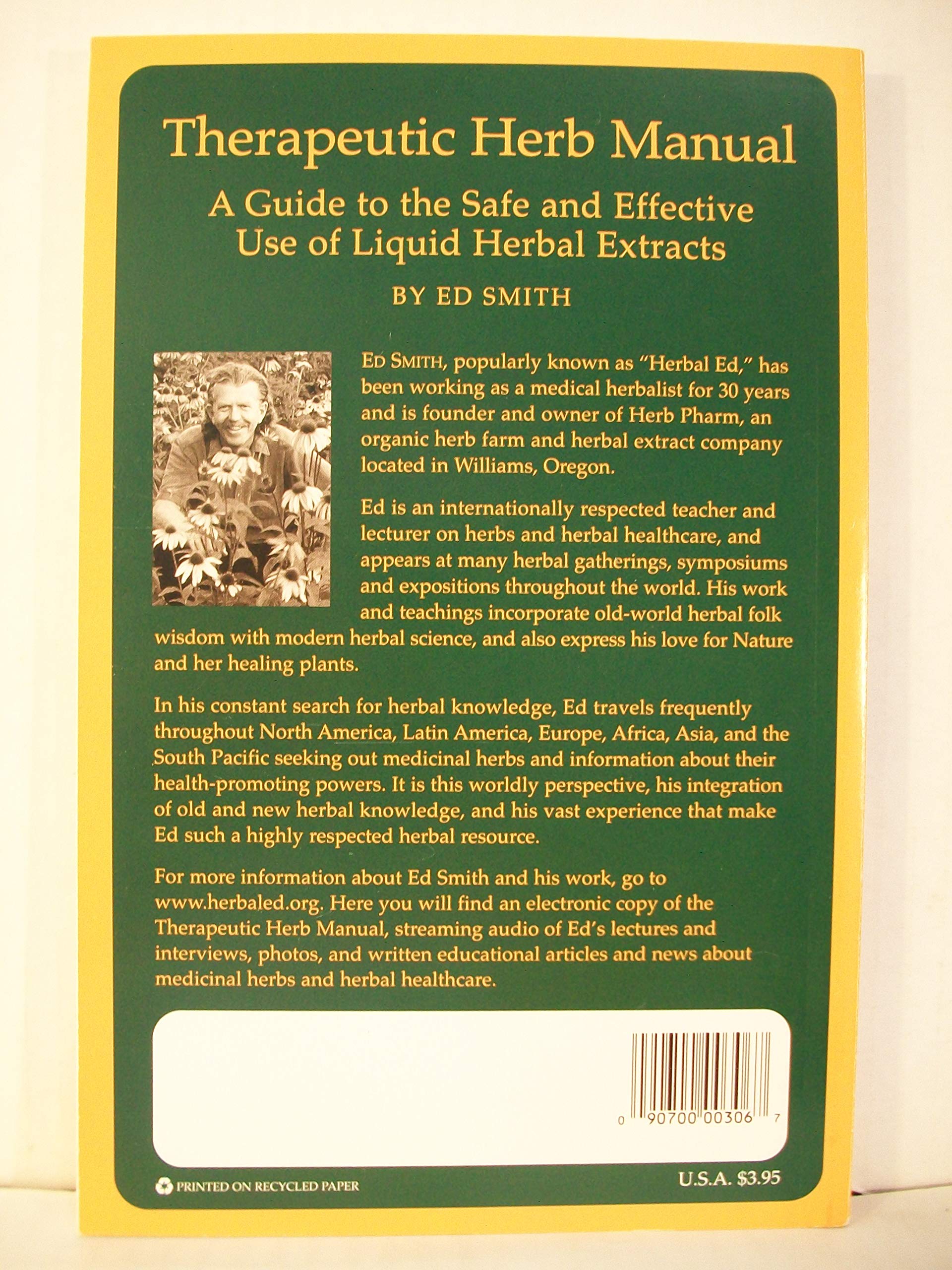 Therapeutic Herb Manual used book depot