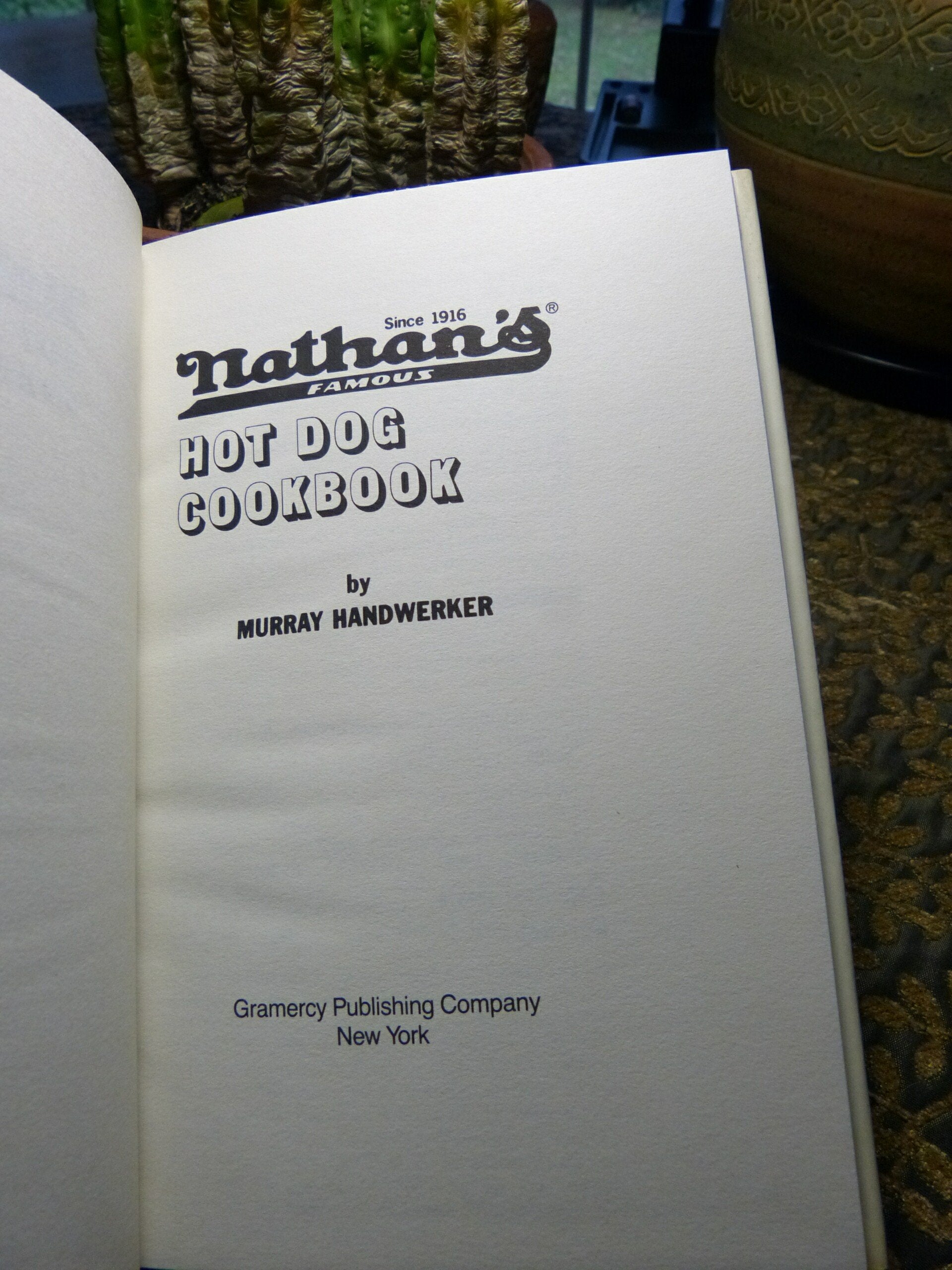 Nathan's Famous Hot Dog Cookbook used book depot