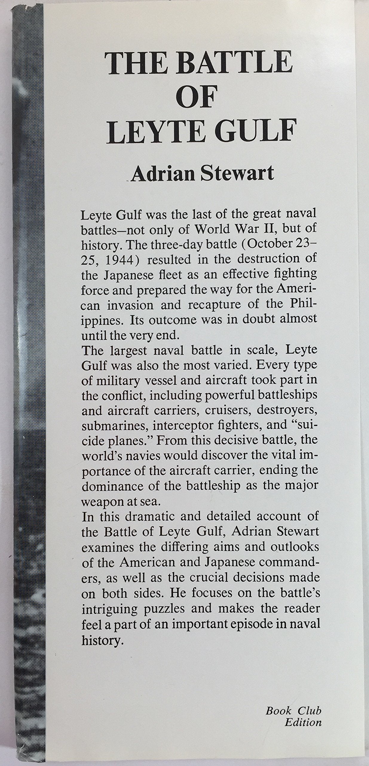 THE BATTLE OF LEYTE GULF used book depot