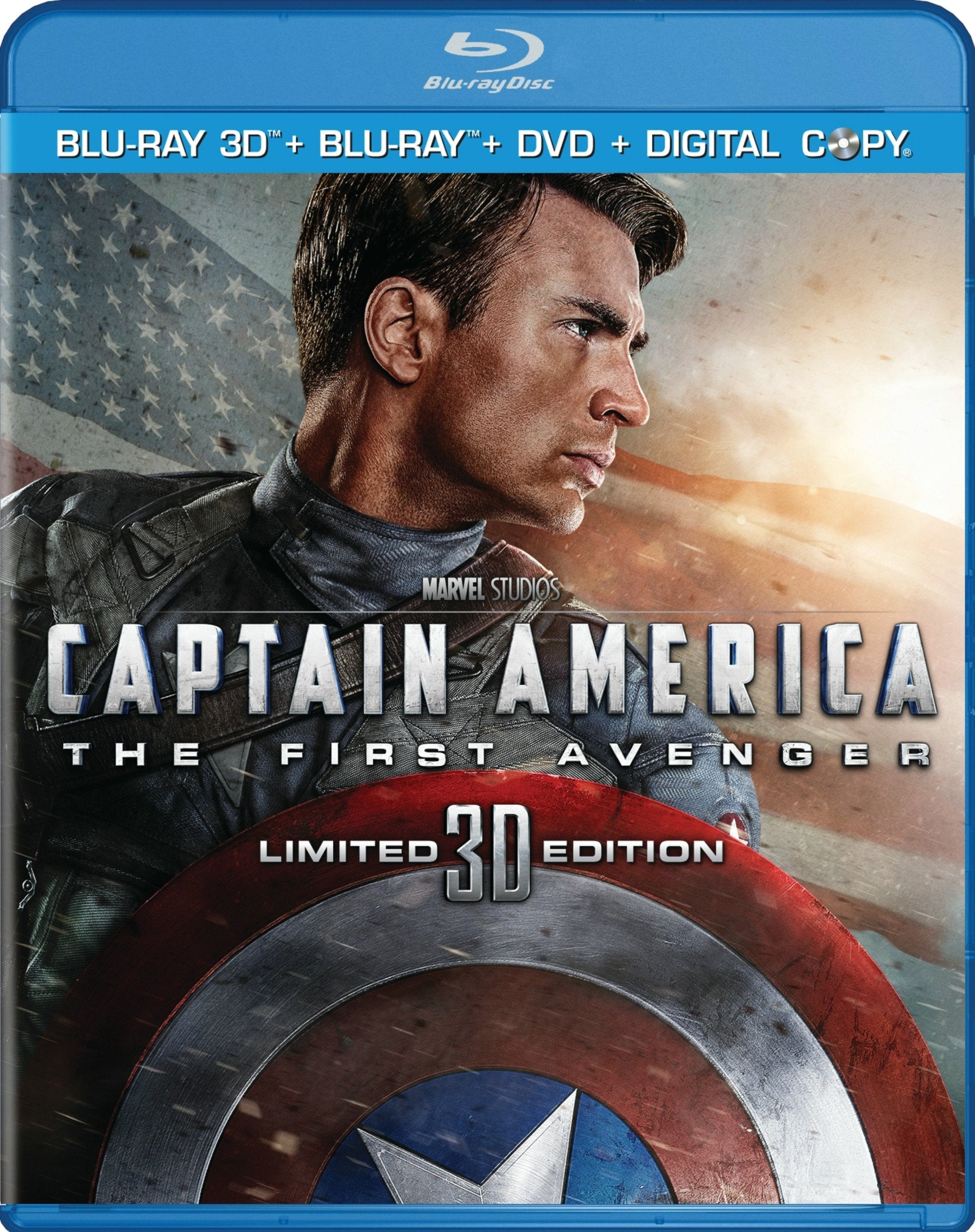 Captain America: The First Avenger (Three-Disc Combo: Blu-ray 3D / Blu-ray / DVD / Digital Copy) [3D Blu-ray] used book depot