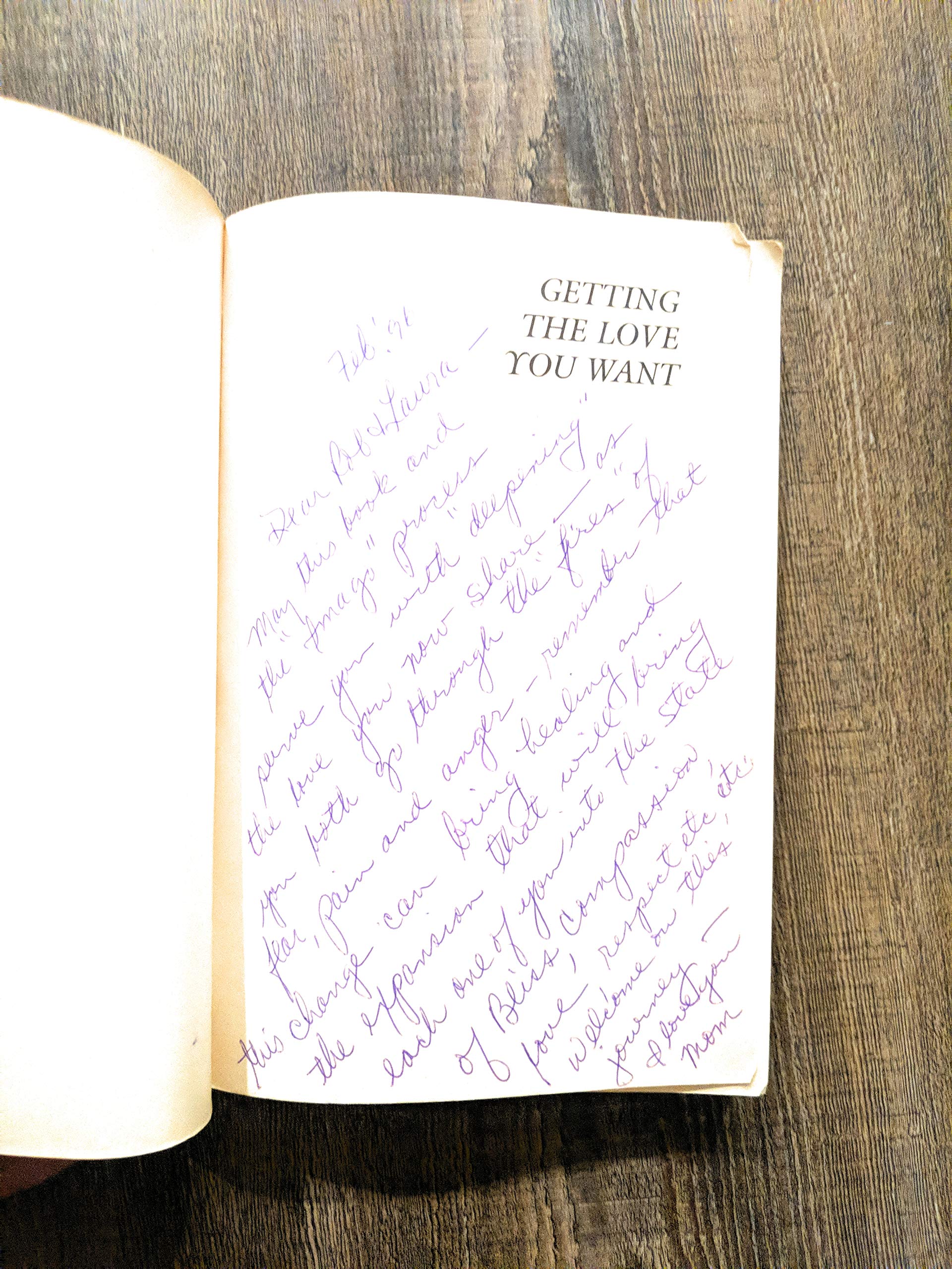 Getting the Love You Want: A Guide for Couples used book depot