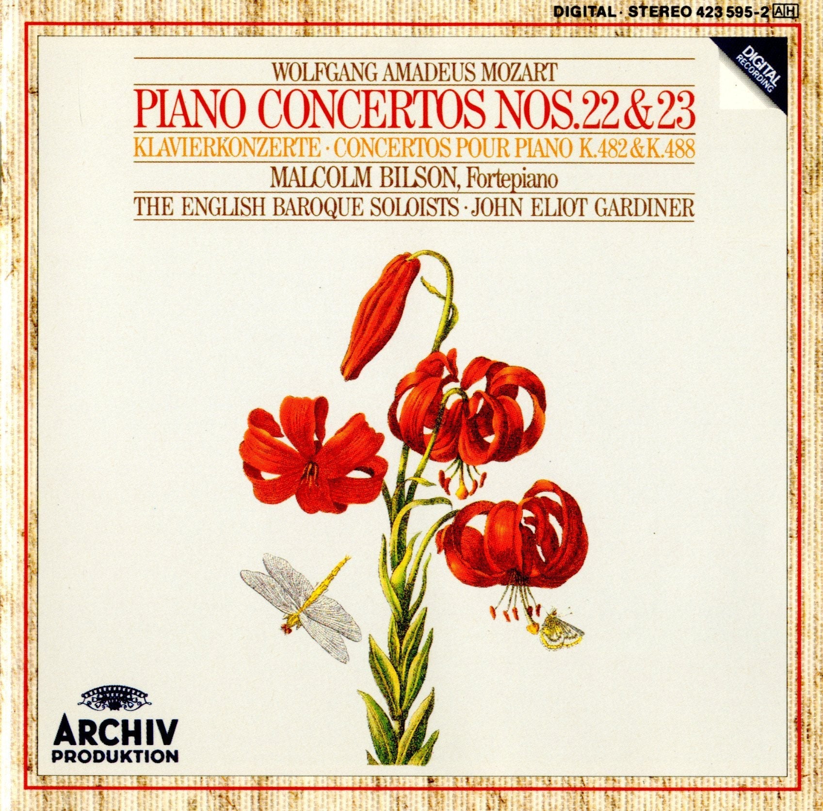 Wolfgang Amadeus Mozart: Piano Concertos Nos. 22 & 23 - Malcolm Bilson / English Baroque Soloists / John Eliot Gardiner used book depot