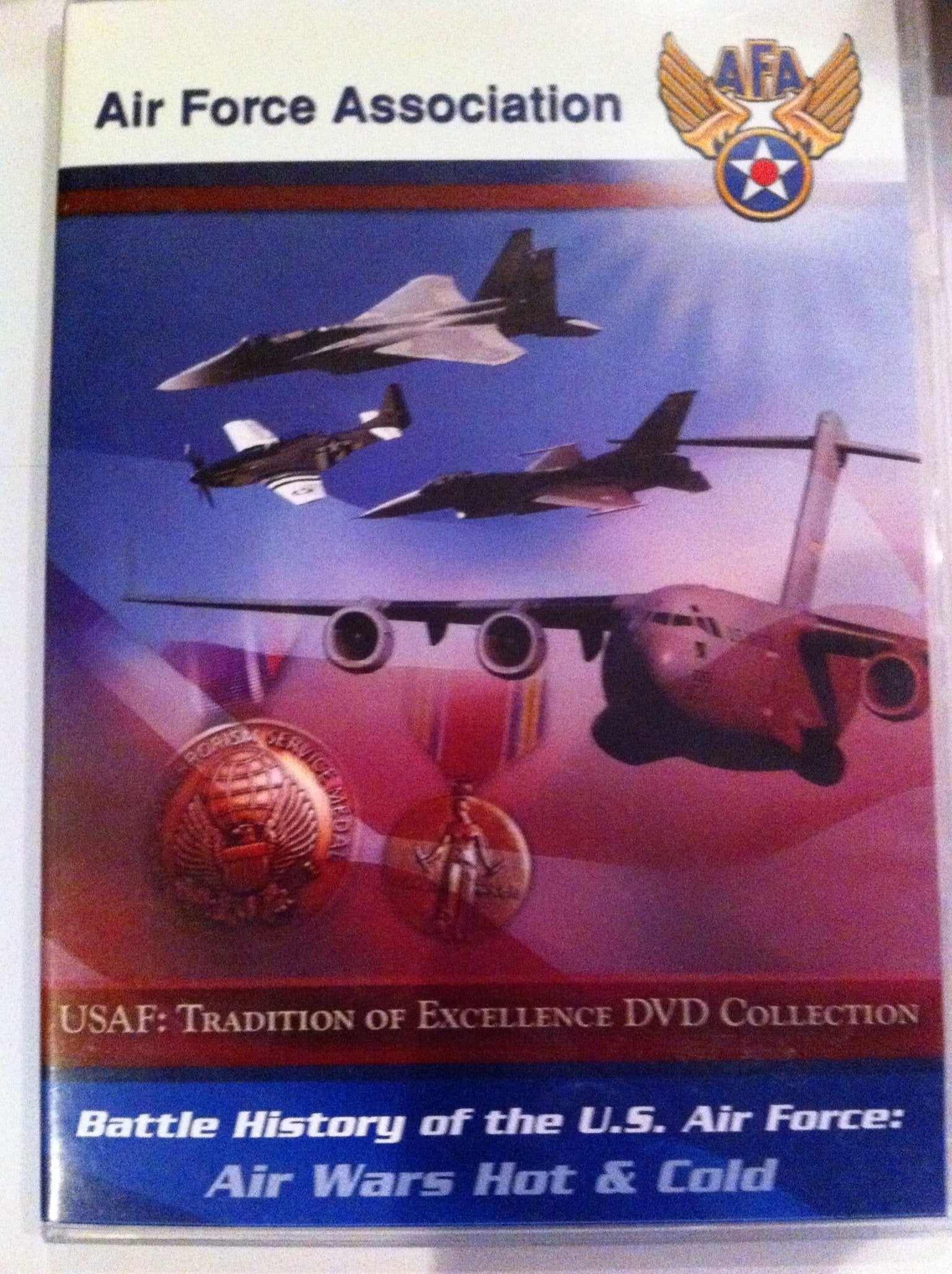 Air Force Association Air DVD Collection - Battle History of the US Airforce Air Wars Hot & Cold - USAF used book depot