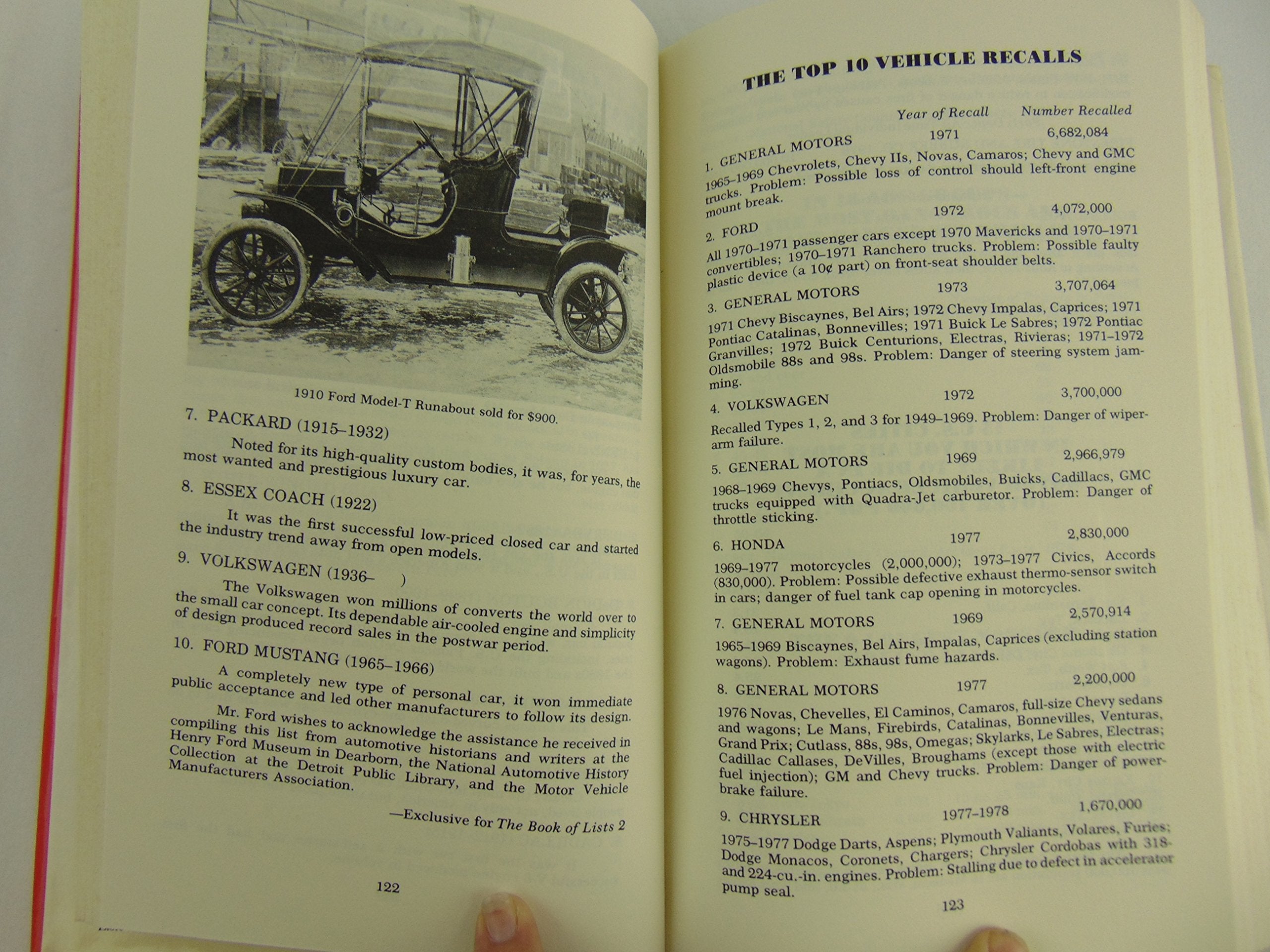 The People's Almanac Presents The Books of Lists, No. 2