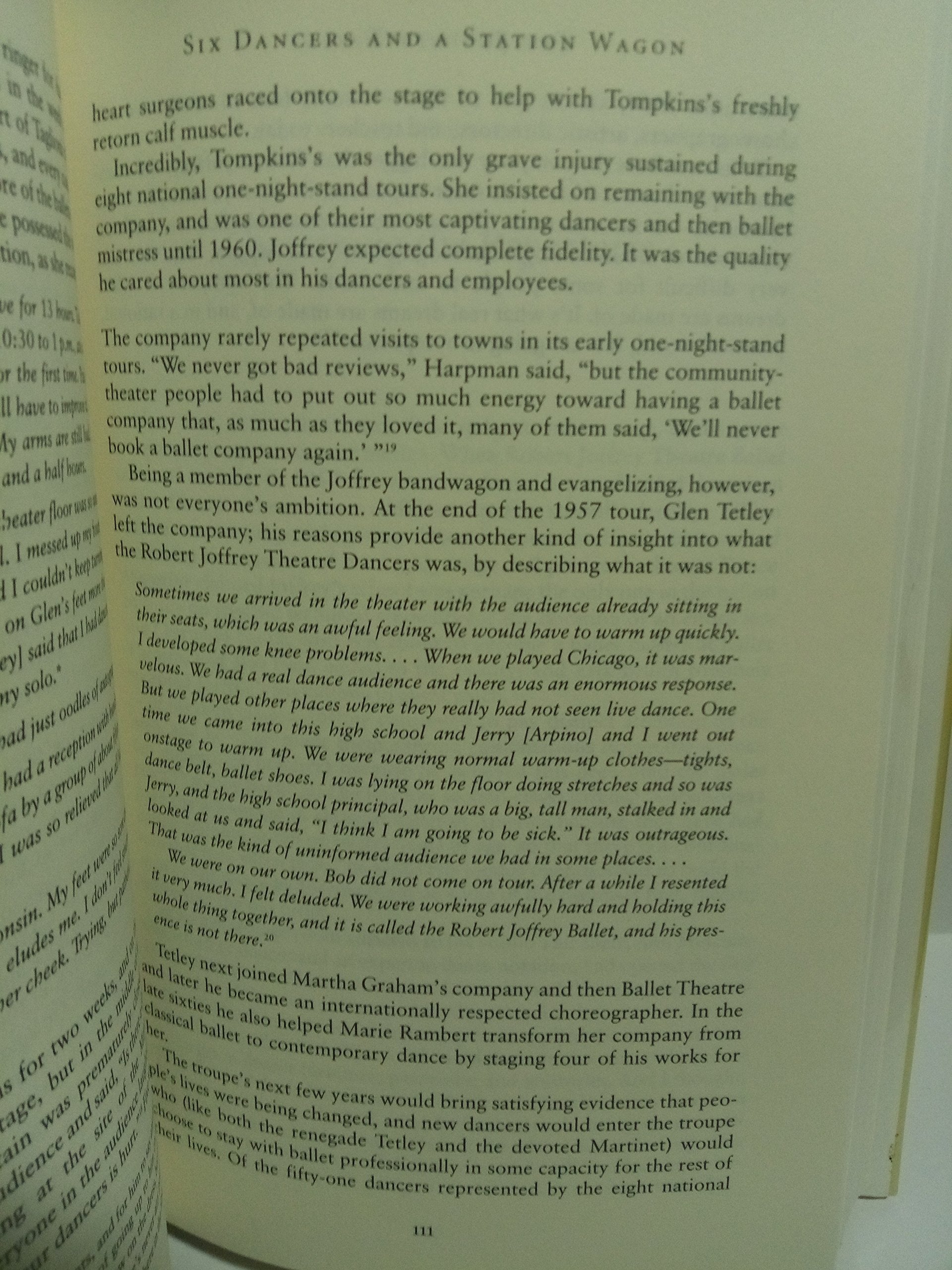 The JOFFREY BALLET: Robert Joffrey and the Making of An American Dance Company used book depot