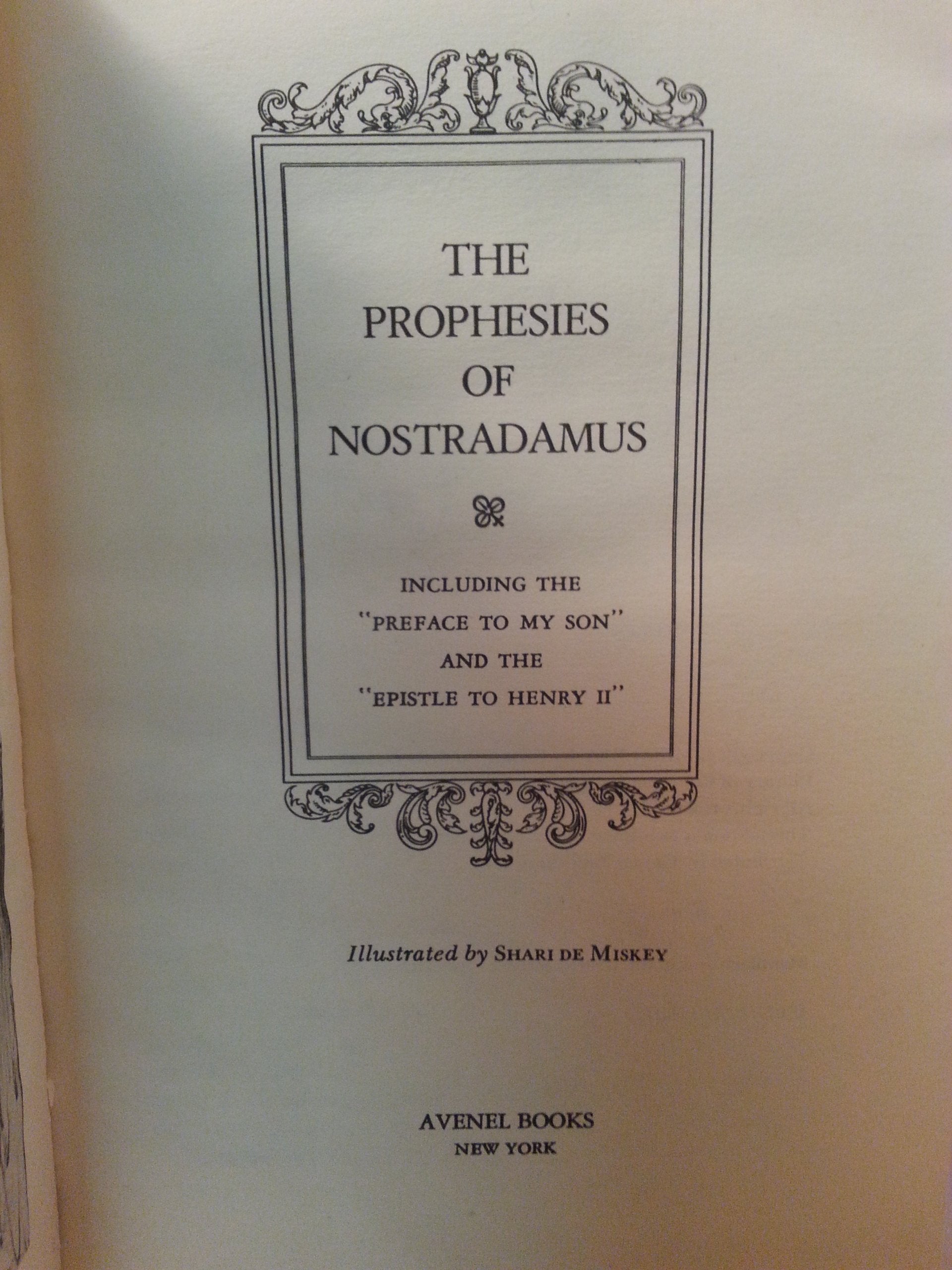 The Prophesies Of Nostradamus used book depot