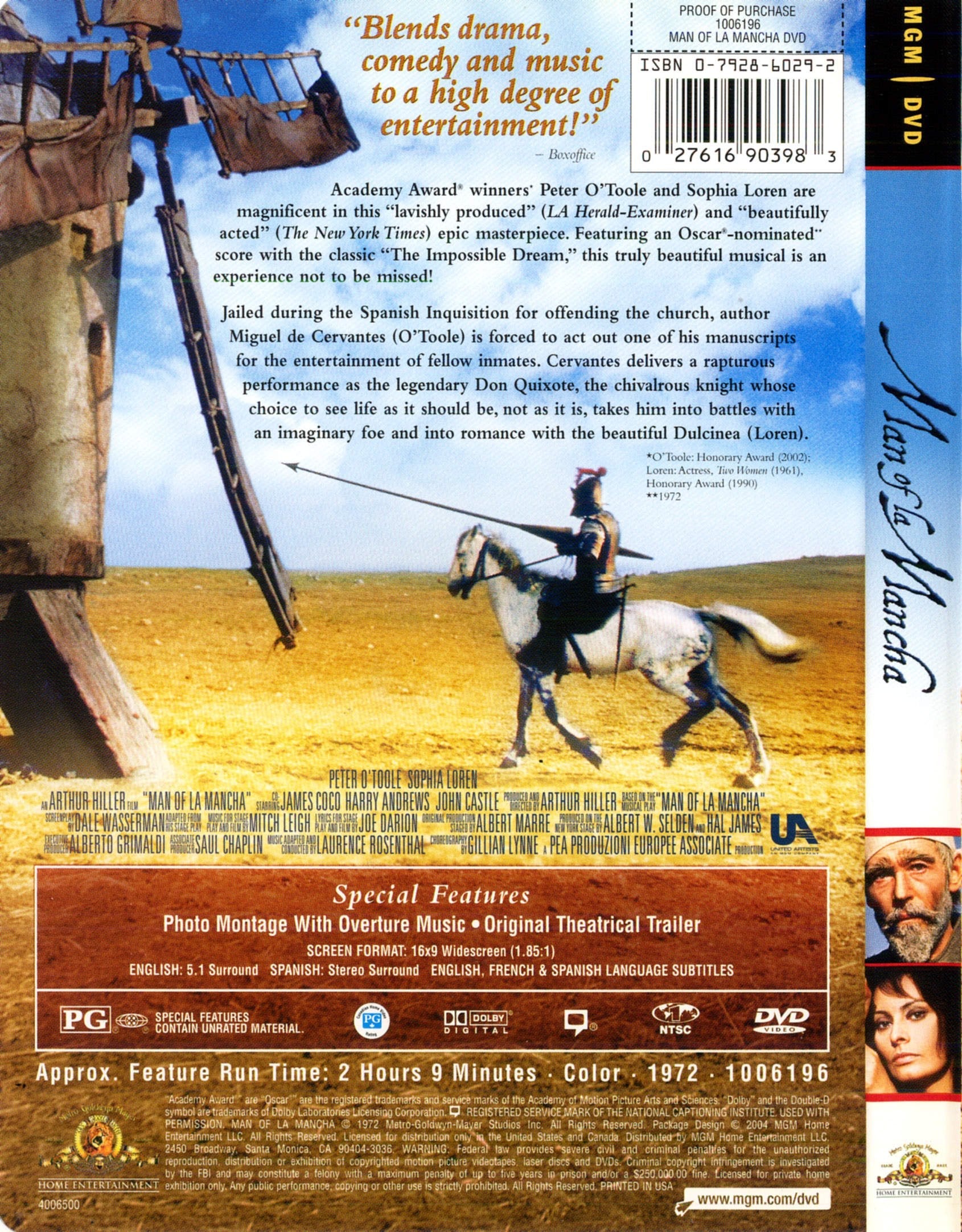 Man of La Mancha [DVD] used book depot