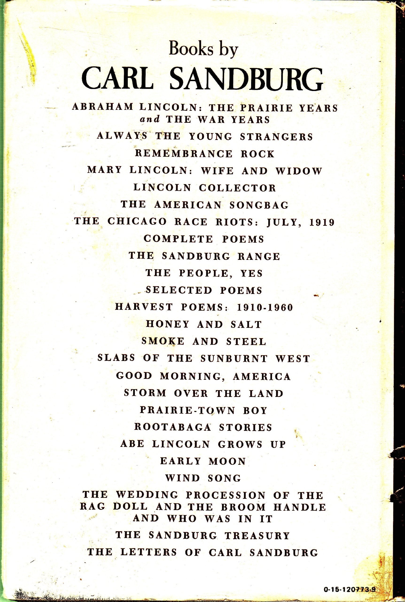 The Complete Poems of Carl Sandburg: Revised and Expanded Edition used book depot