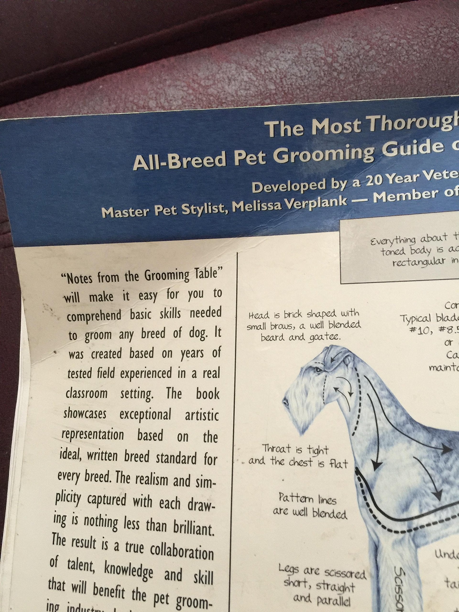 Notes From The Grooming Table by Melissa Verplank used book depot