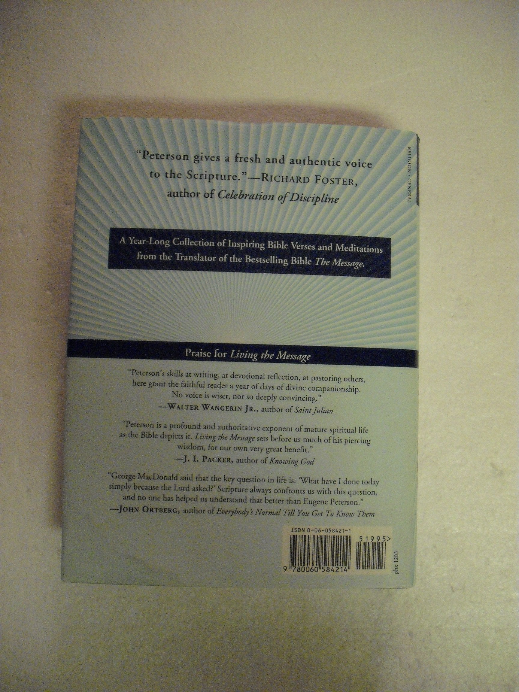 Living the Message: Daily Help For Living the God-Centered Life used book depot