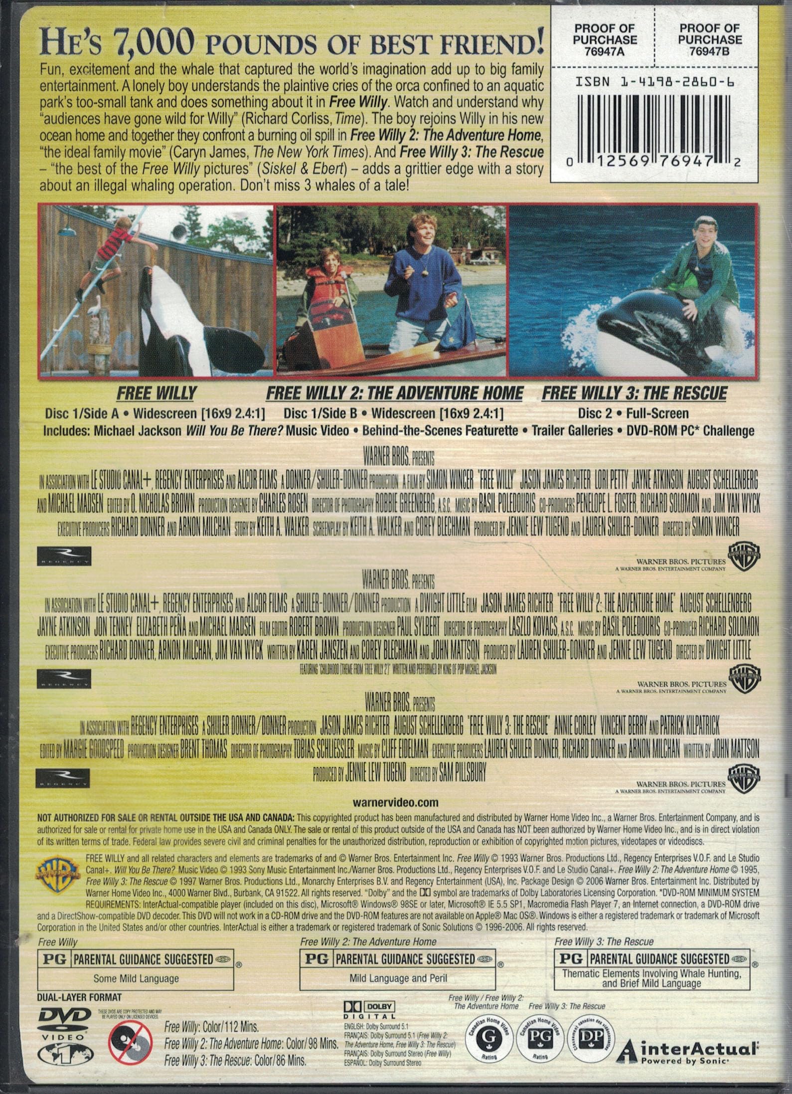 Free Willy 1-3 used book depot