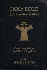 Holy Bible: People's Parallel Bible, King James Version and the Living Bible, Black Binded used book depot
