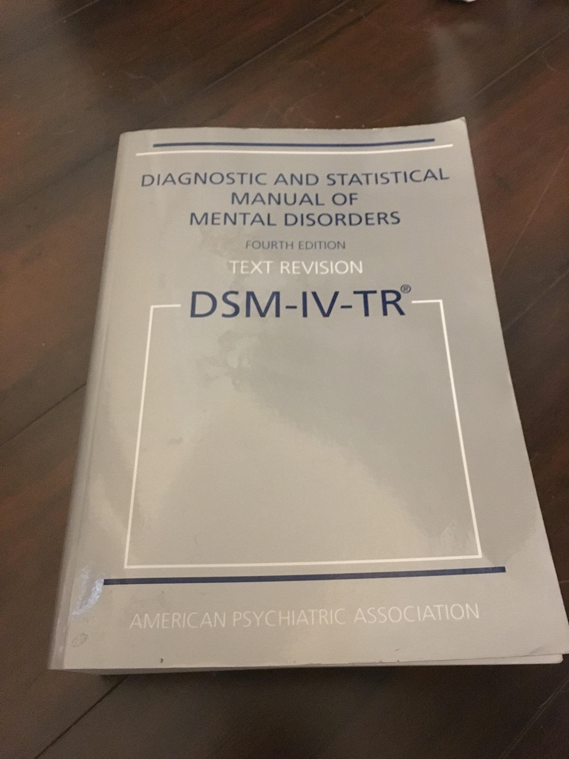 Diagnostic and Statistical Manual of Mental Disorders, 4th Edition, Text Revision (DSM-IV-TR) used book depot