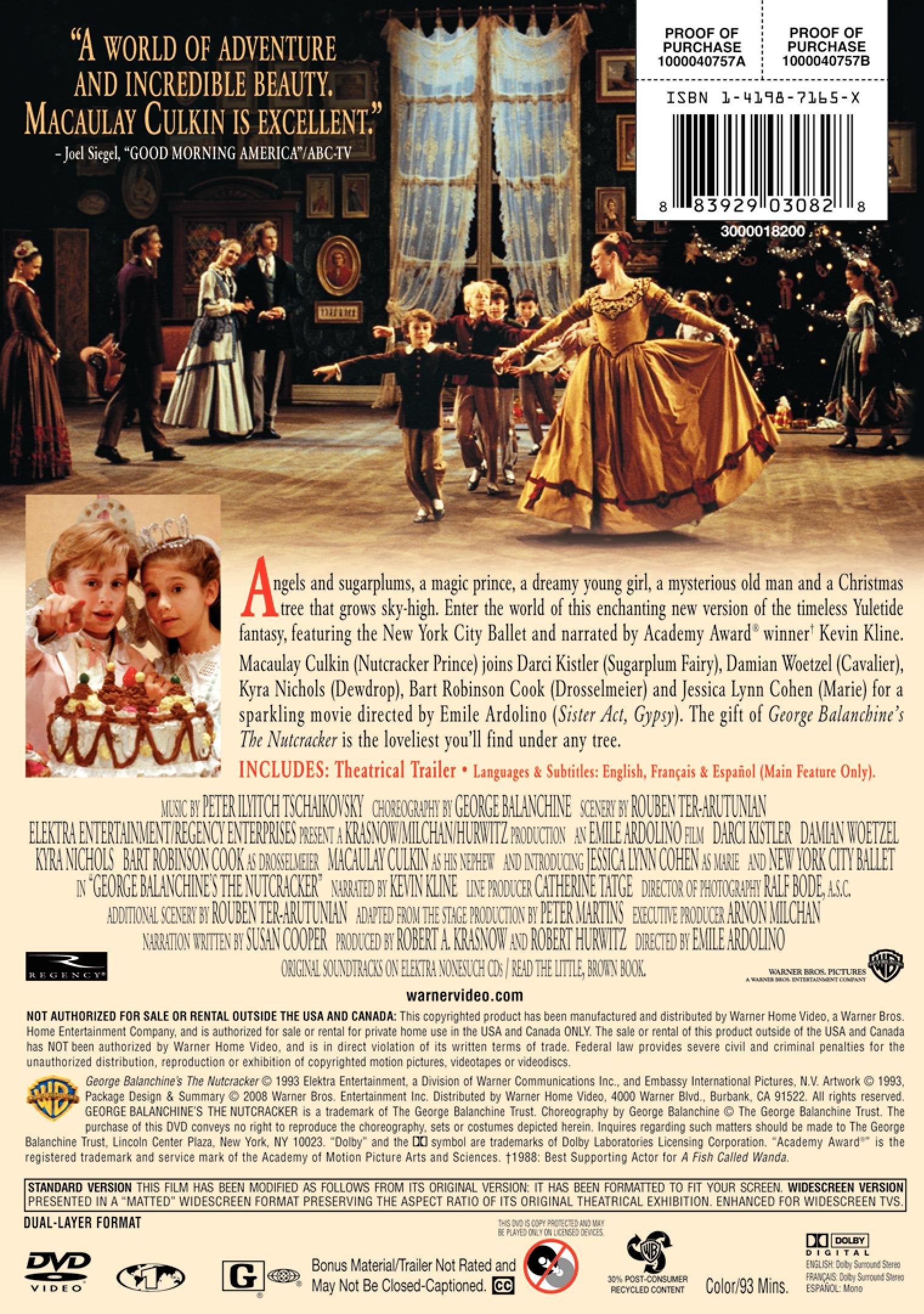 George Balanchine's The Nutcracker (1993) (DVD) used book depot