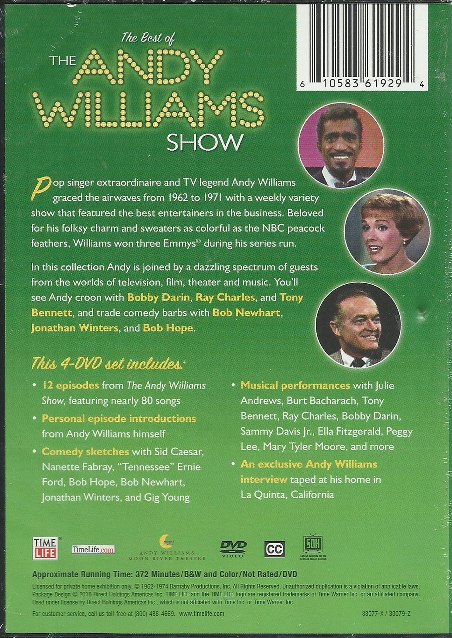 The Best Of The Andy Williams Show Volume 1 - 4-Disc Set (DVD) used book depot