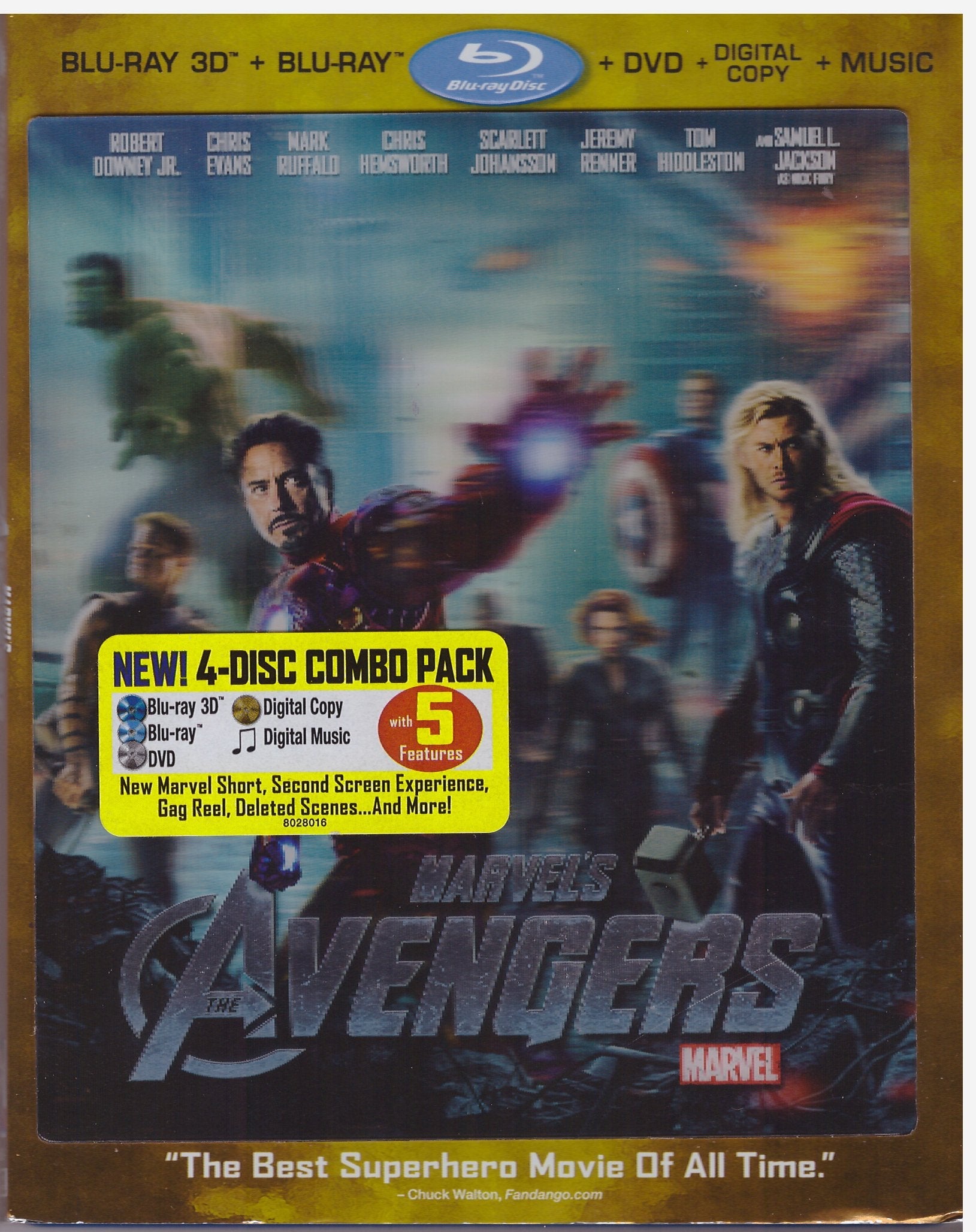 Marvel's The Avengers (Four-Disc Combo: Blu-ray 3D/Blu-ray/DVD + Digital Copy + Digital Music Download) used book depot