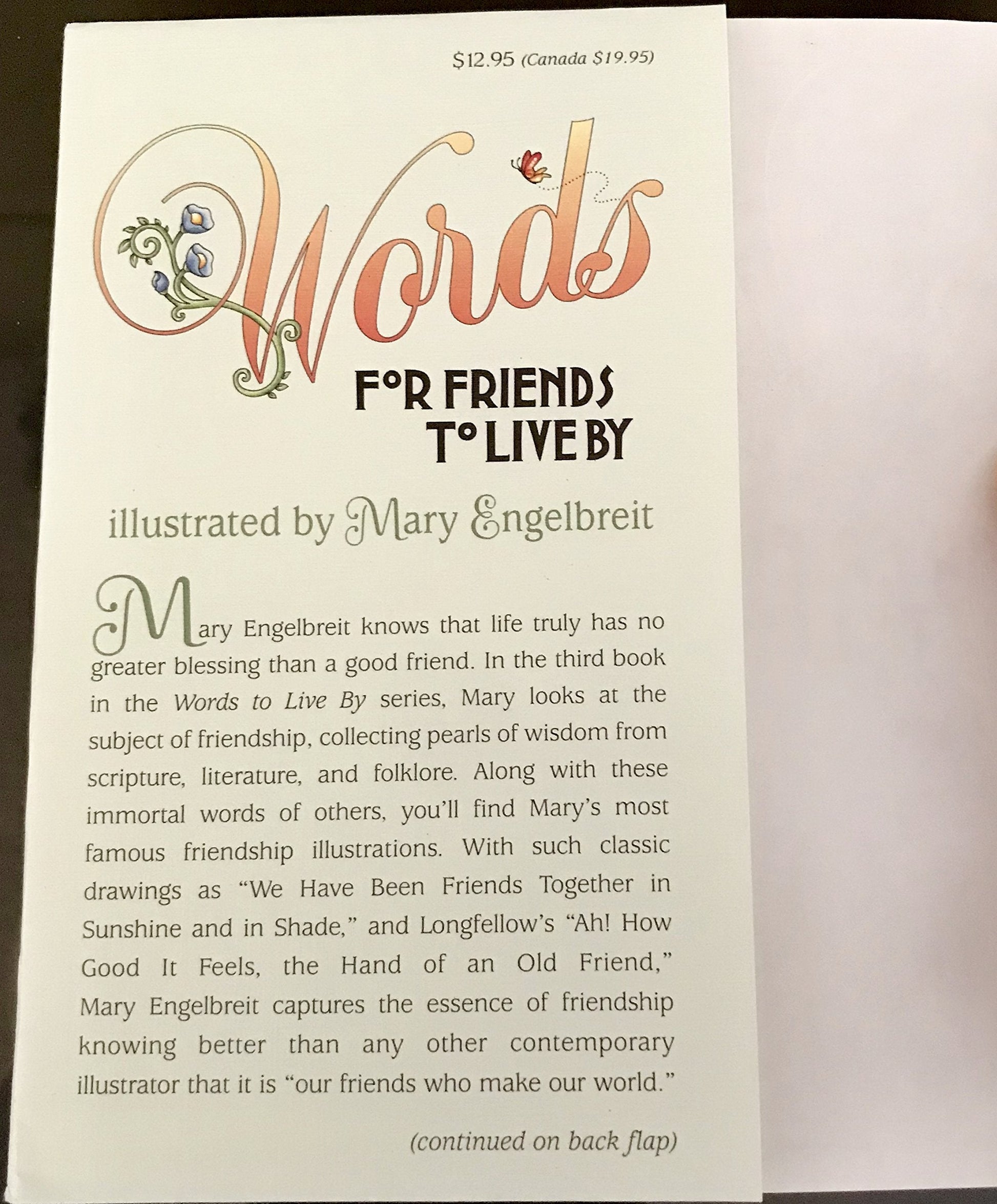 Words for Friends to Live By used book depot