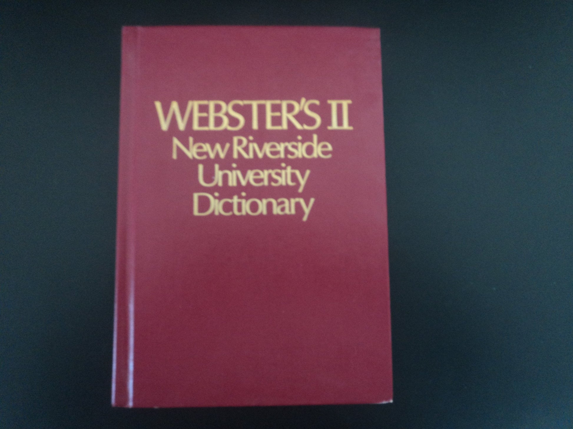 Dic Webster's II New Riverside University Dictionary used book depot