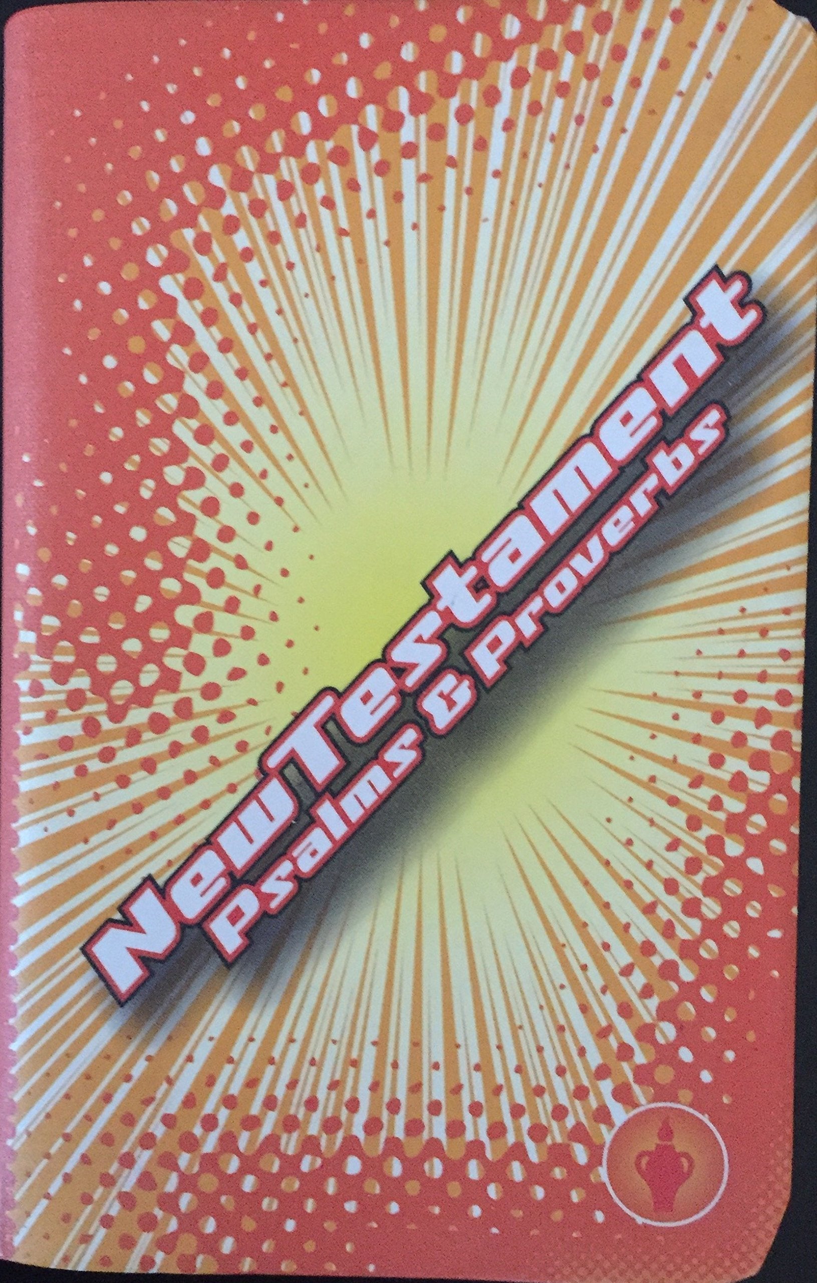 New Testament Psalms Proverbs (2013 Gideons Pocket Bible) Orange with Floral Decor used book depot