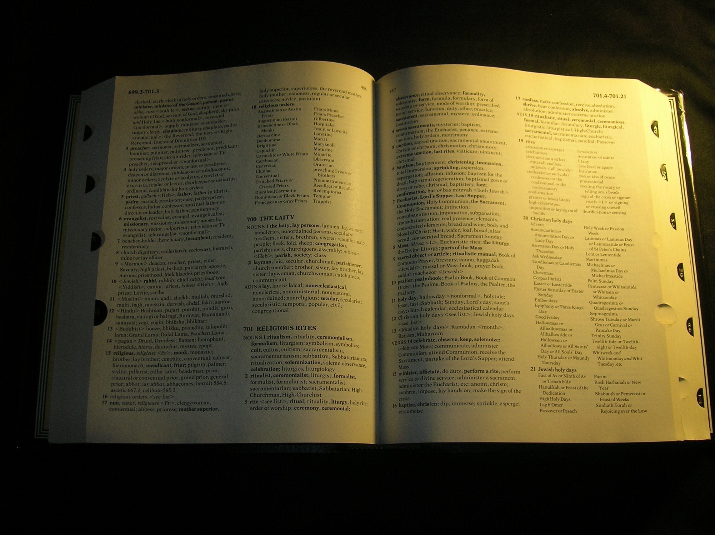 Roget International Thesaurus Index 5E used book depot