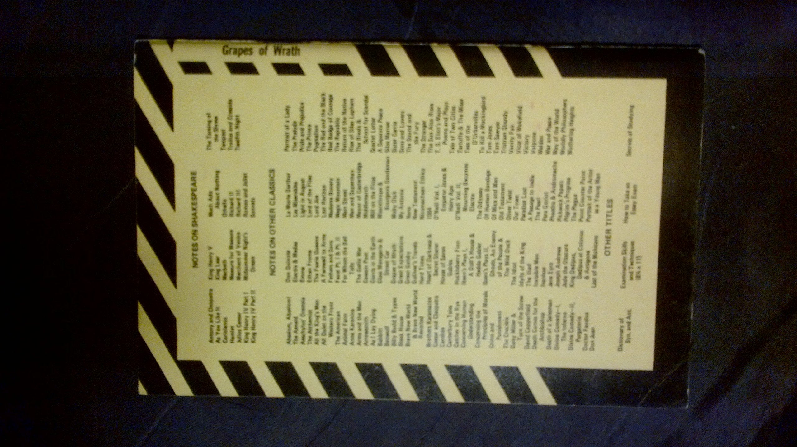 The Grapes of Wrath: Including Life and Background, Introduction, General Plot Summary, List of Characters, Chapter Summaries and Commentaries