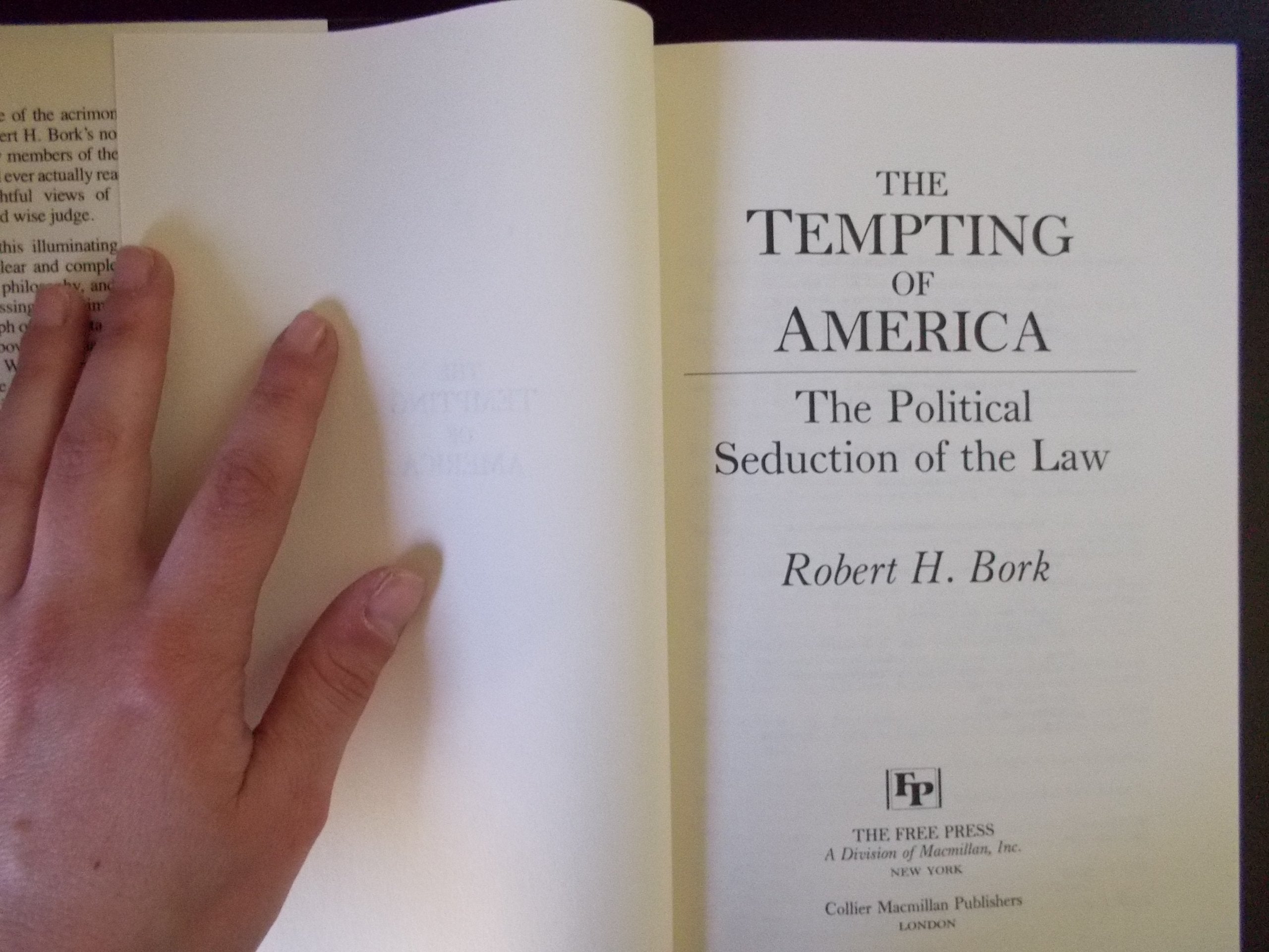 The Tempting Of America (The Political Seduction of the Law) used book depot