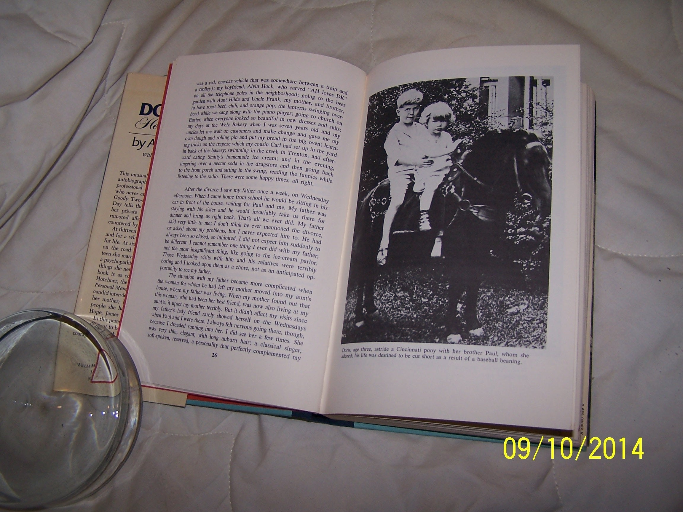Doris Day: Her Own Story (SIGNED by Ms. Day) used book depot