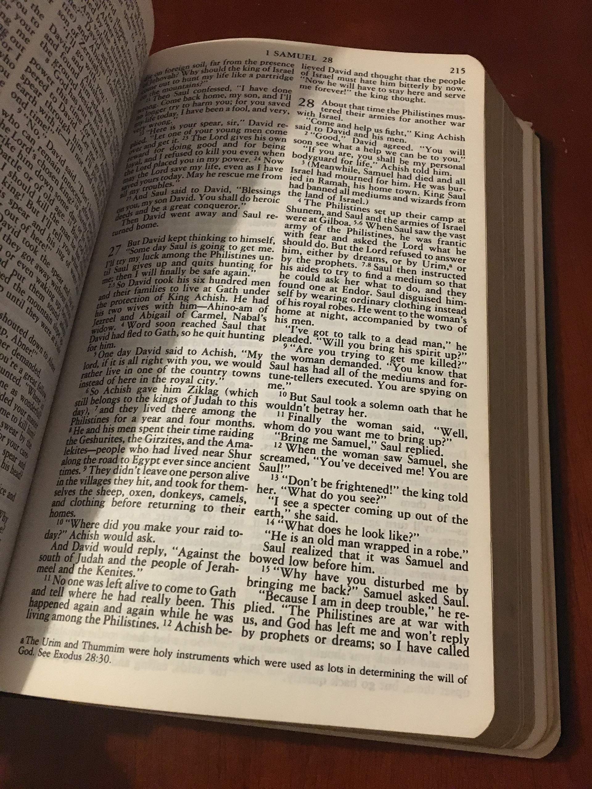 The Living Bible Paraphrased Handy Size Black Genuine Cowhide Leather used book depot