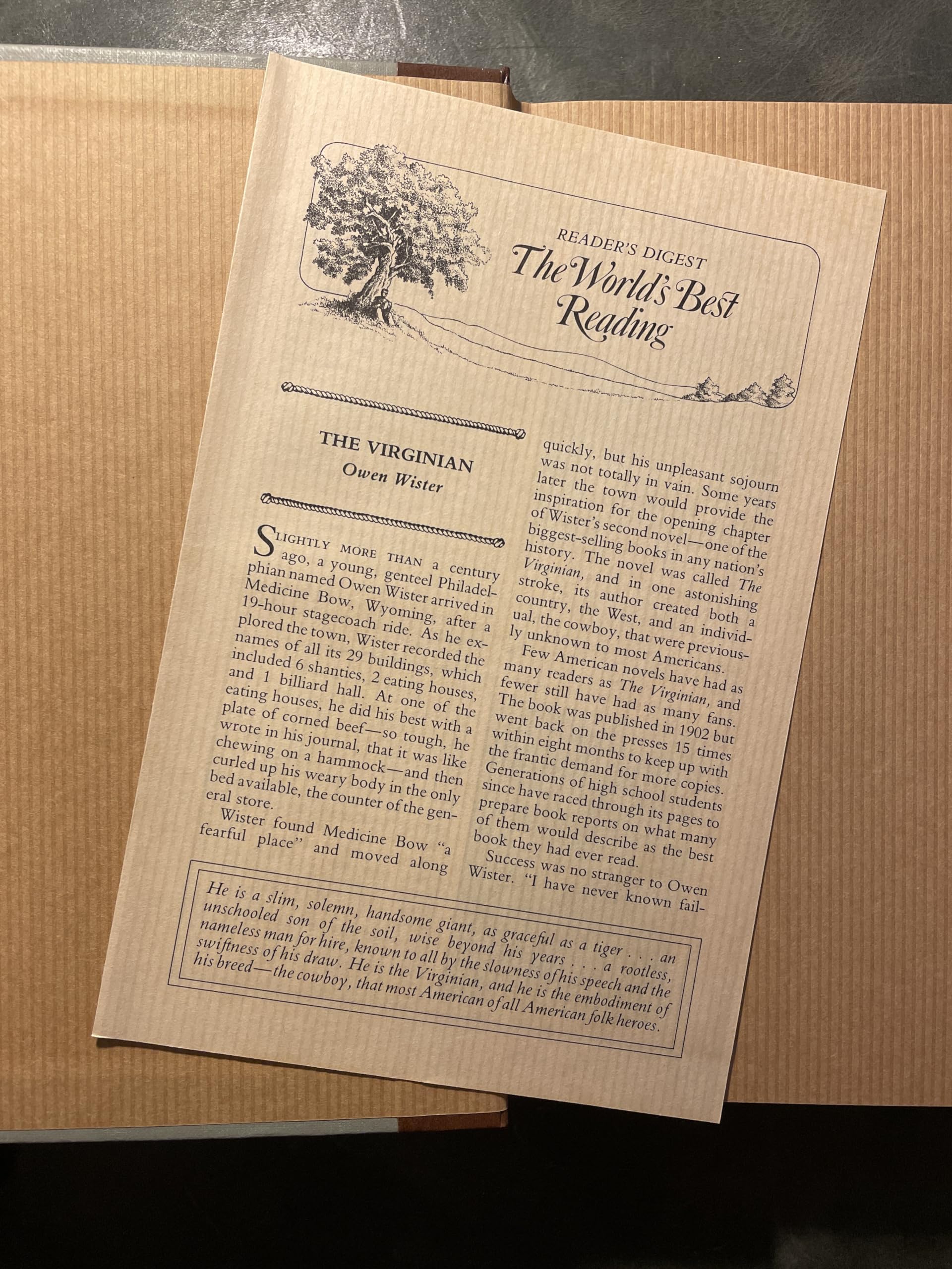 The Virginian: A Horseman of the Plains (The World's Best Reading) used book depot