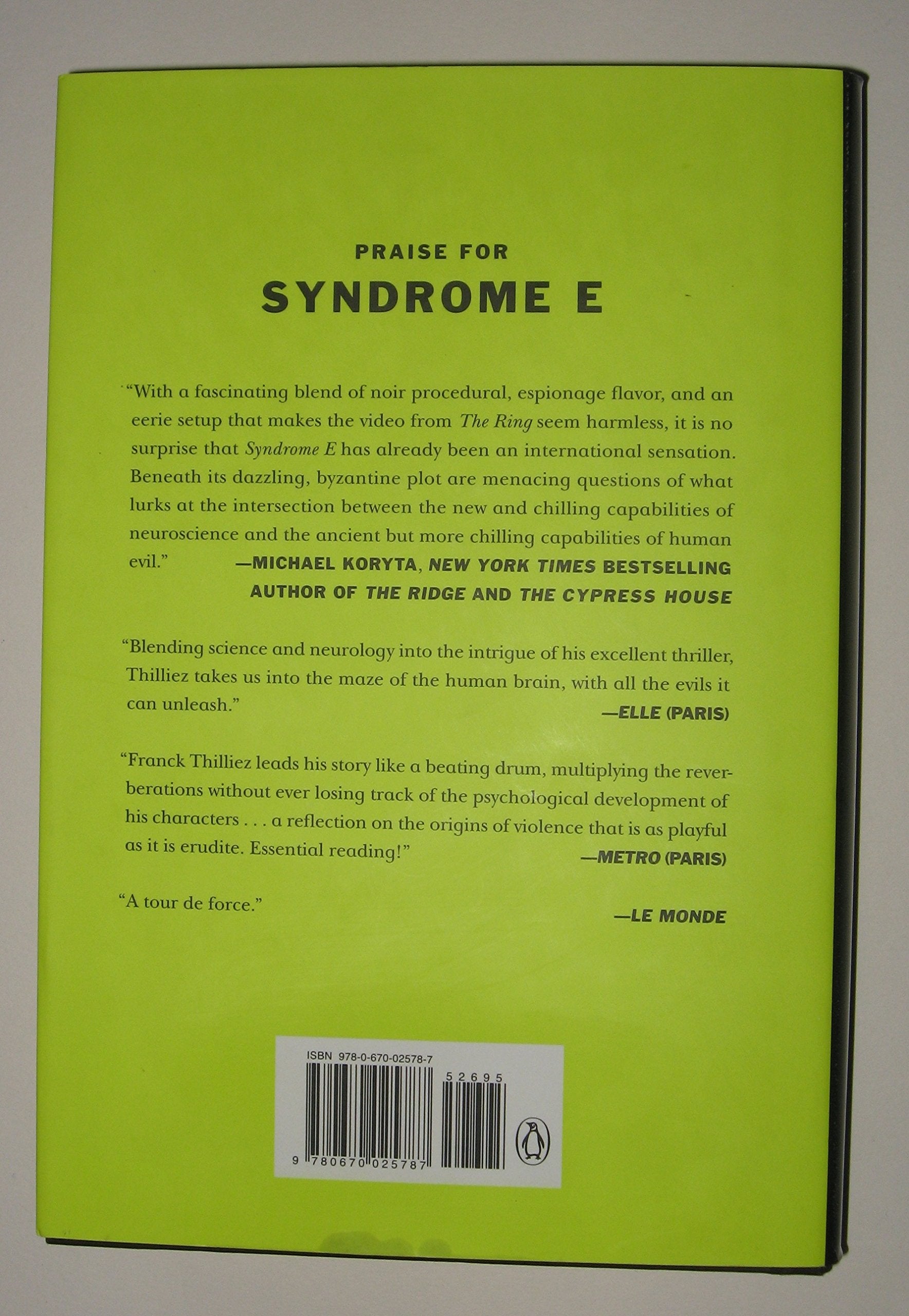 Syndrome E: A Novel