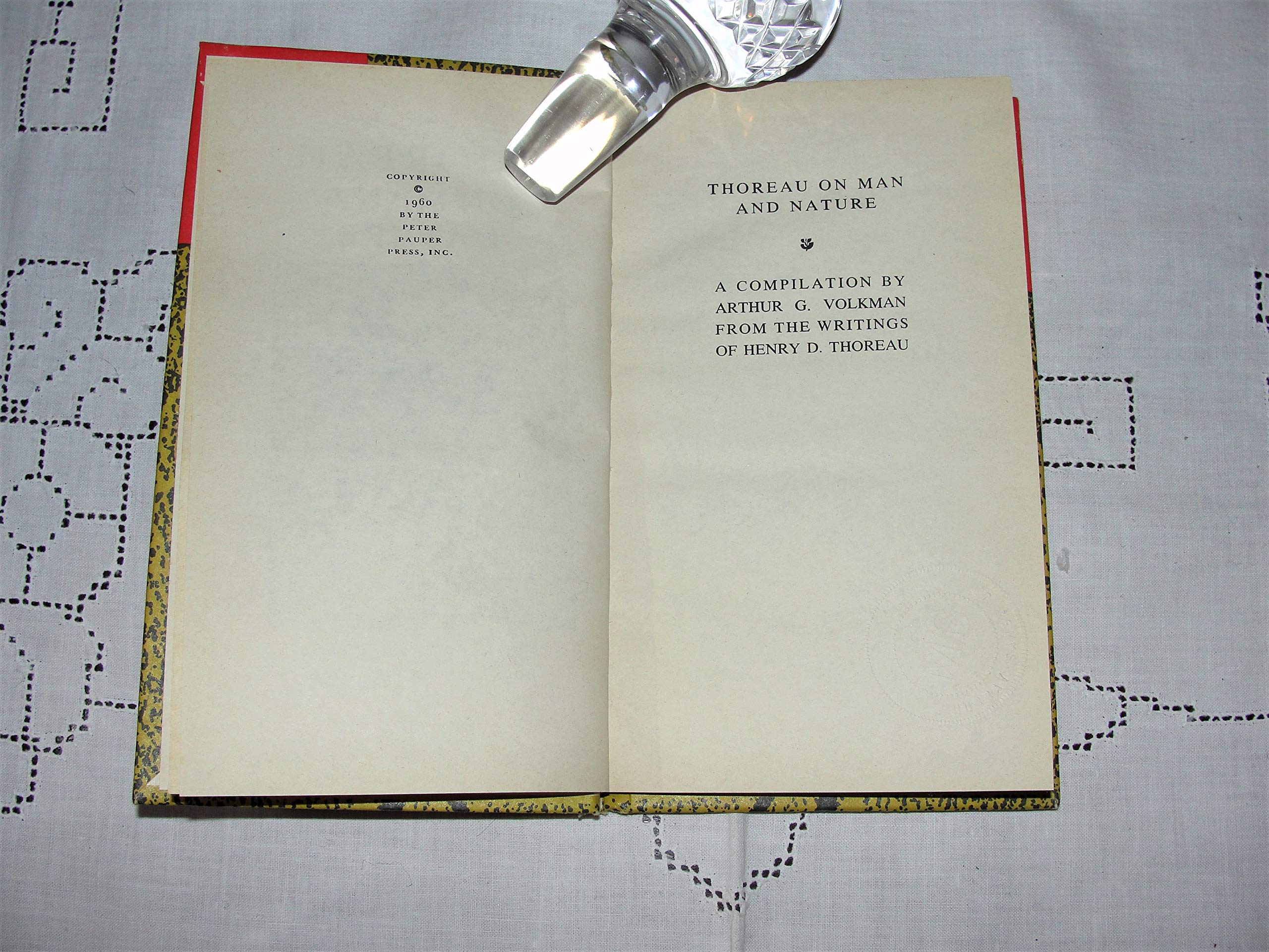 Thoreau on Man & Nature used book depot