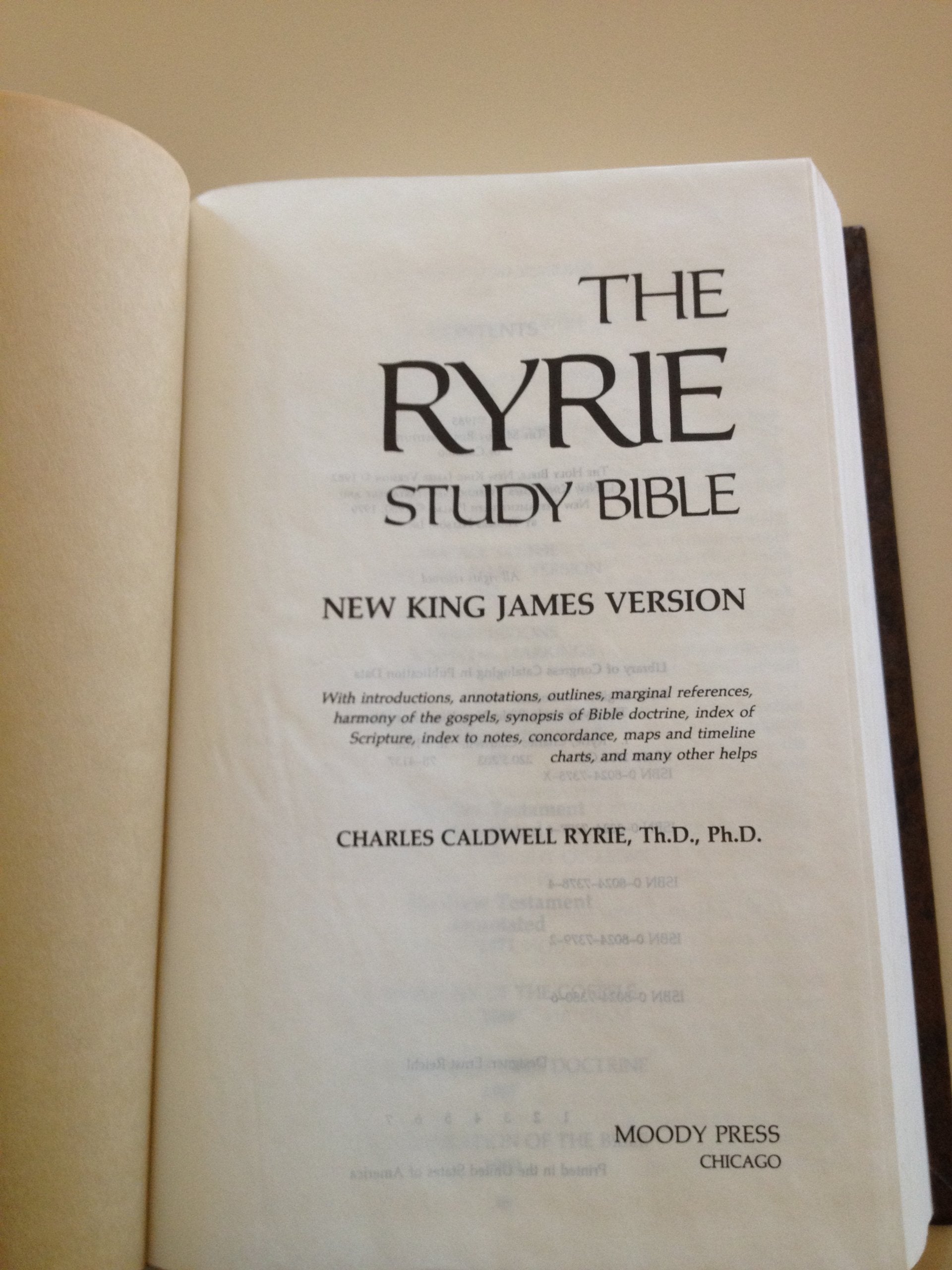 The Ryrie Study Bible: King James Version used book depot