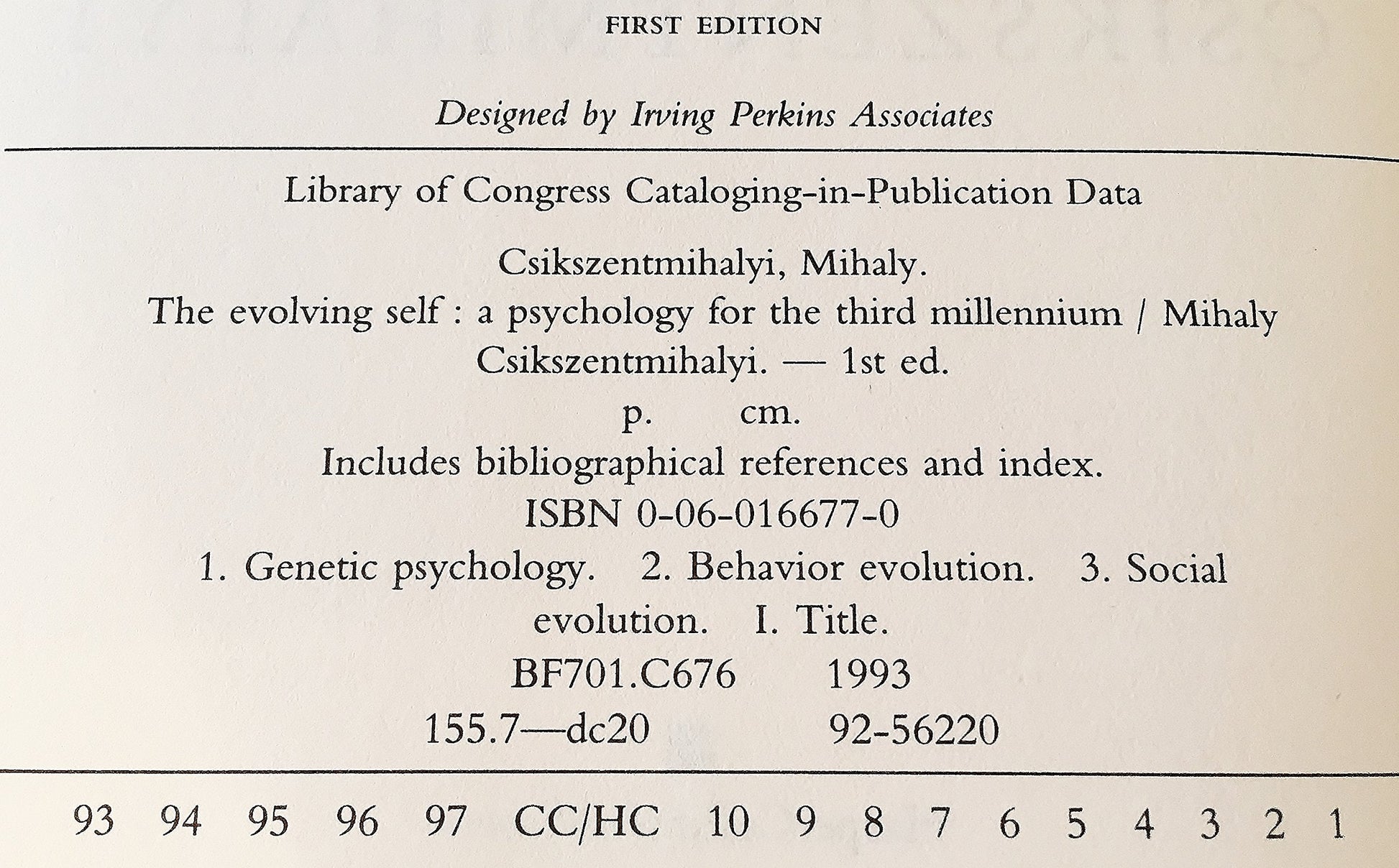 The Evolving Self: A Psychology for the Third Millennium used book depot