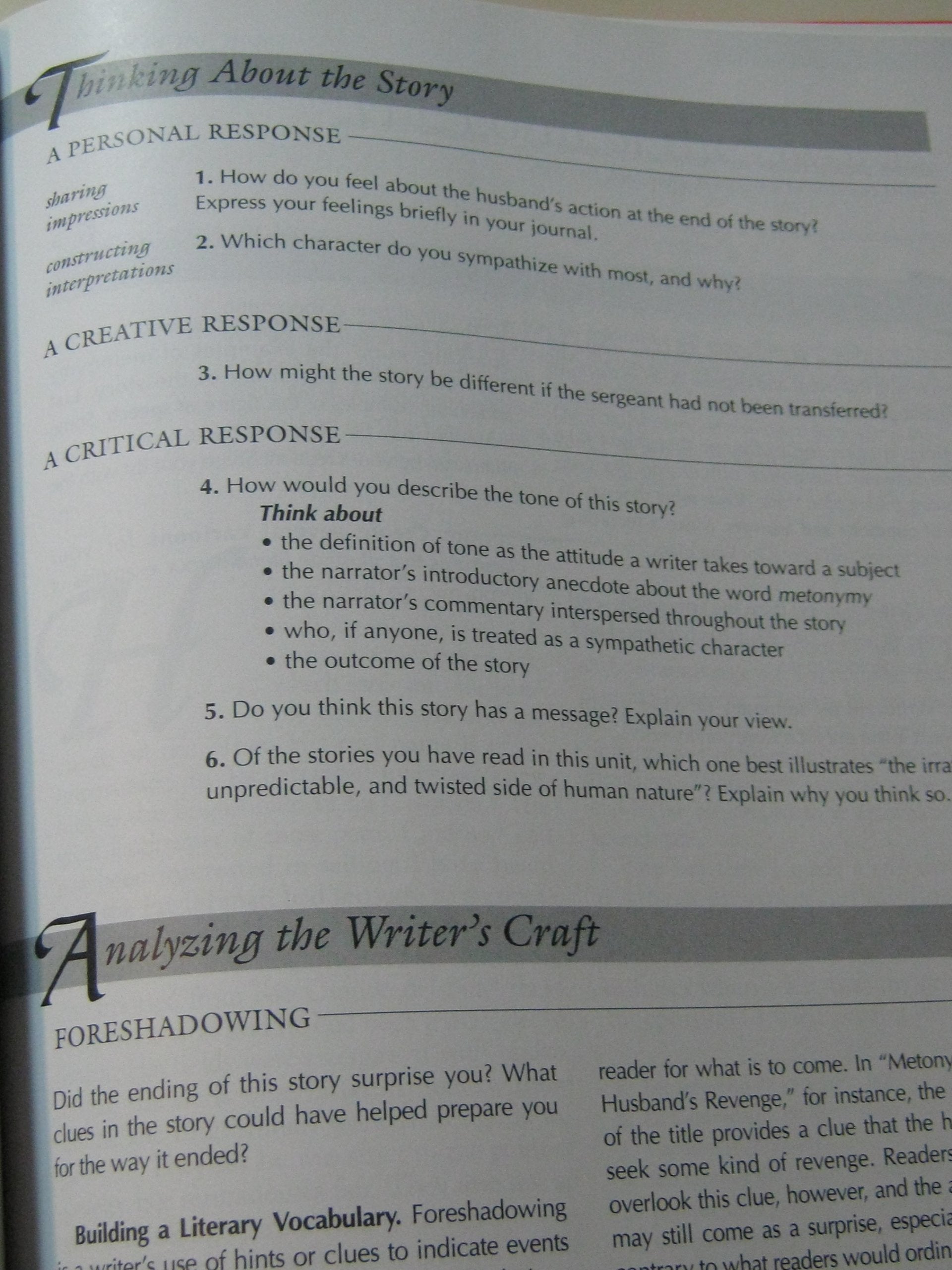 Contemporary Short Stories (Responding to Literature) used book depot