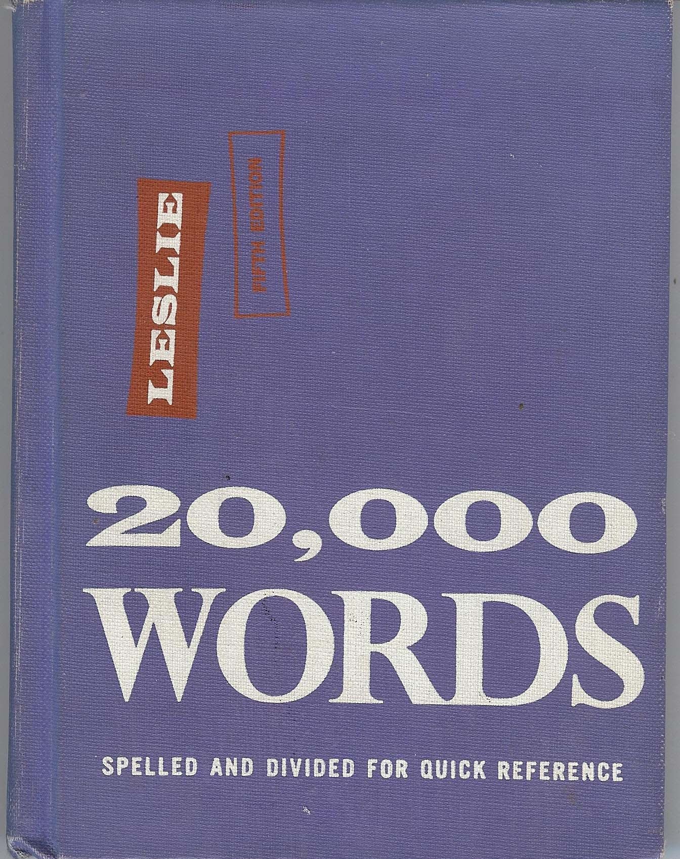 20,000 Words Spelled and Divided for Quick Reference used book depot