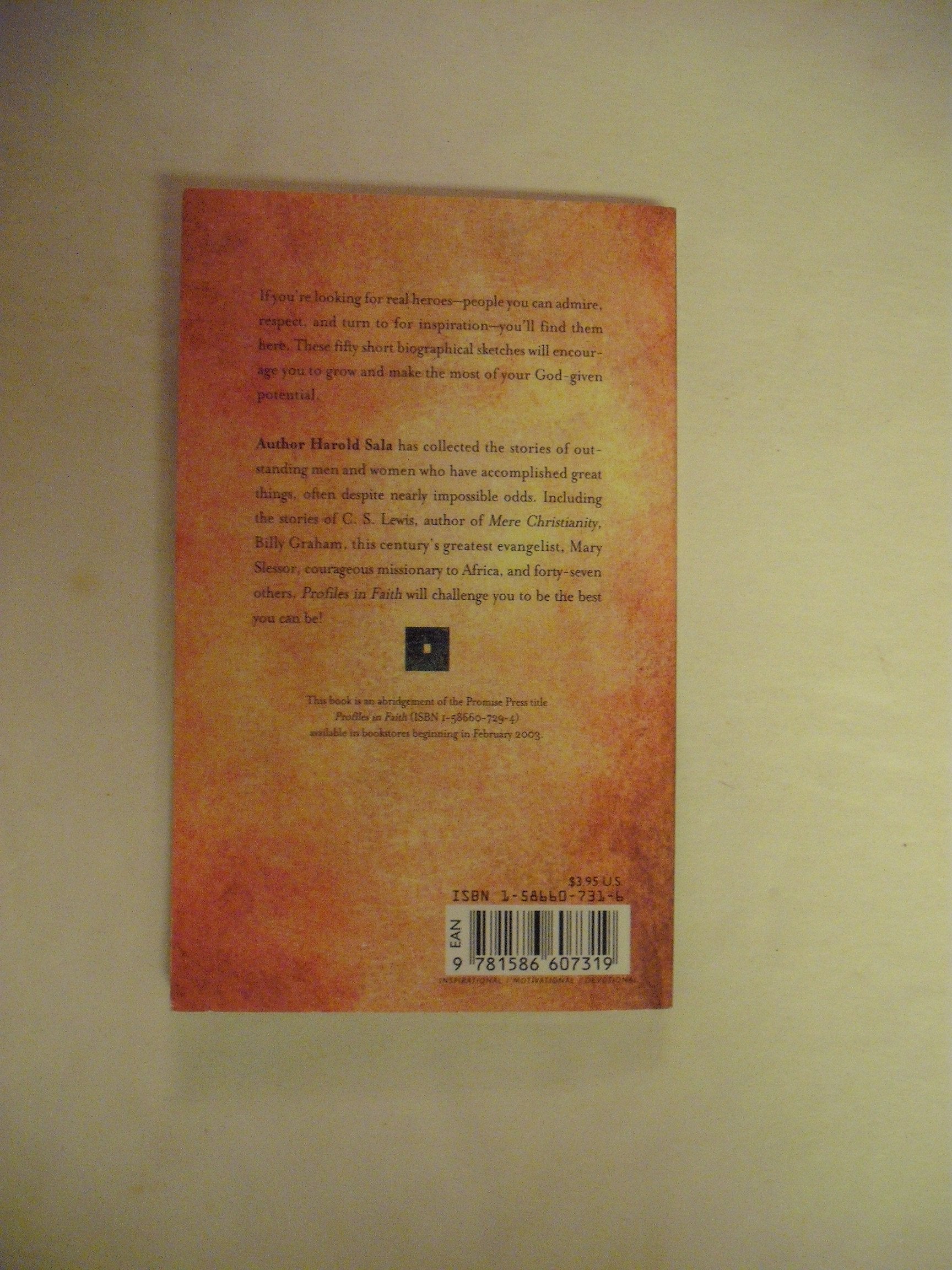 Profiles in Faith: Inspirational Readings Based on Lives of People Who Changed the World (Value Book Ser) used book depot