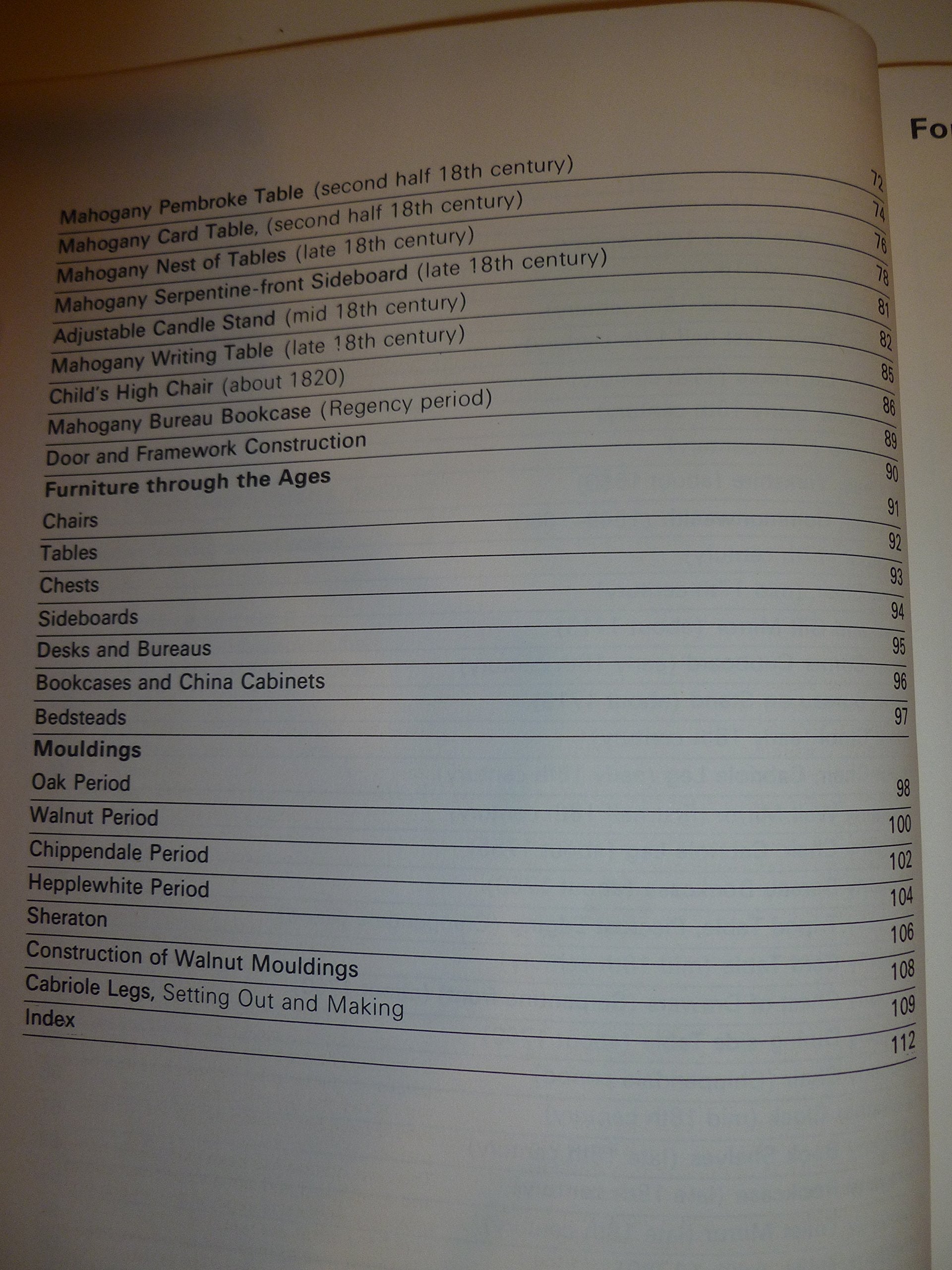 Period Furniture Designs used book depot