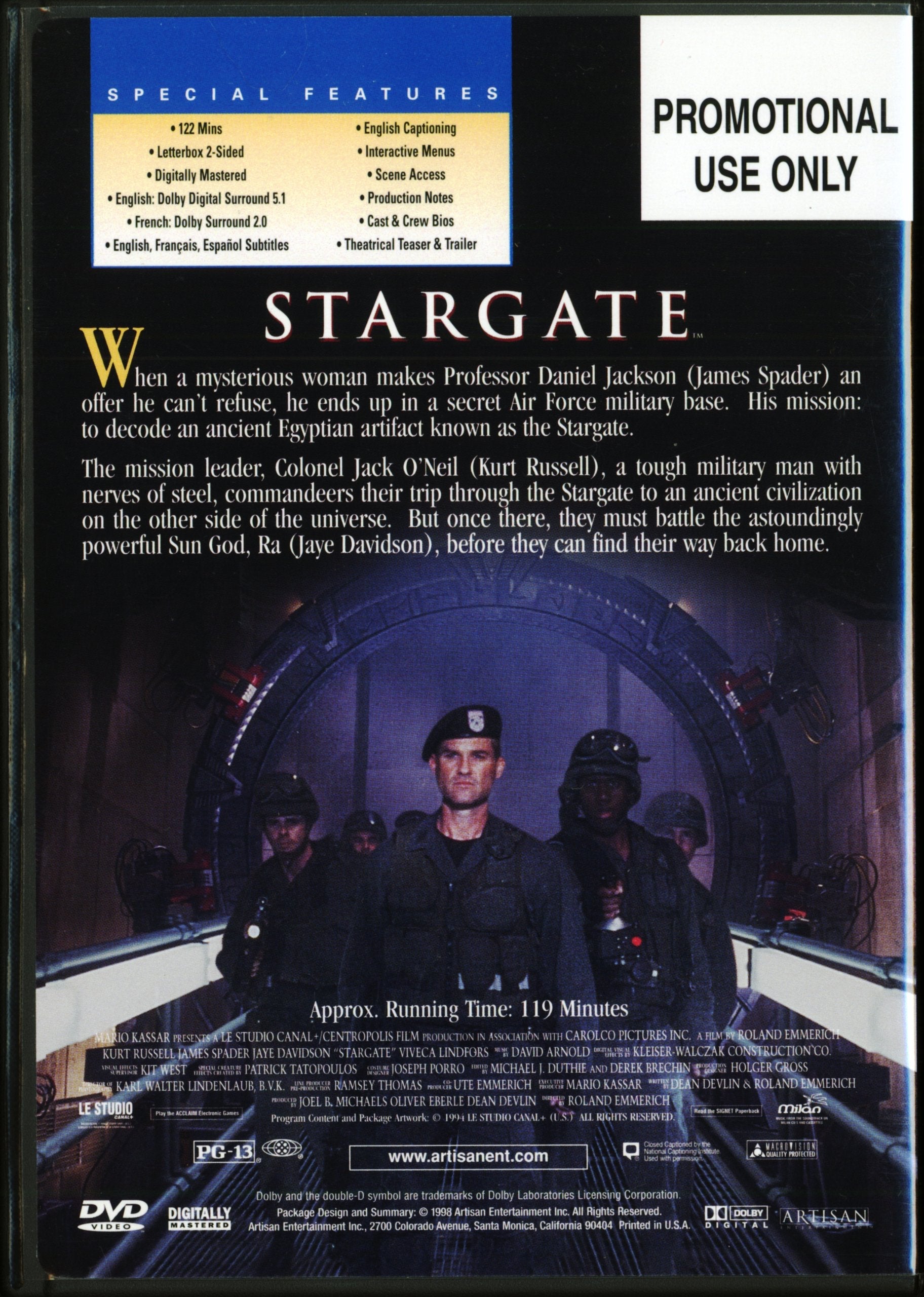 Stargate [DVD] used book depot