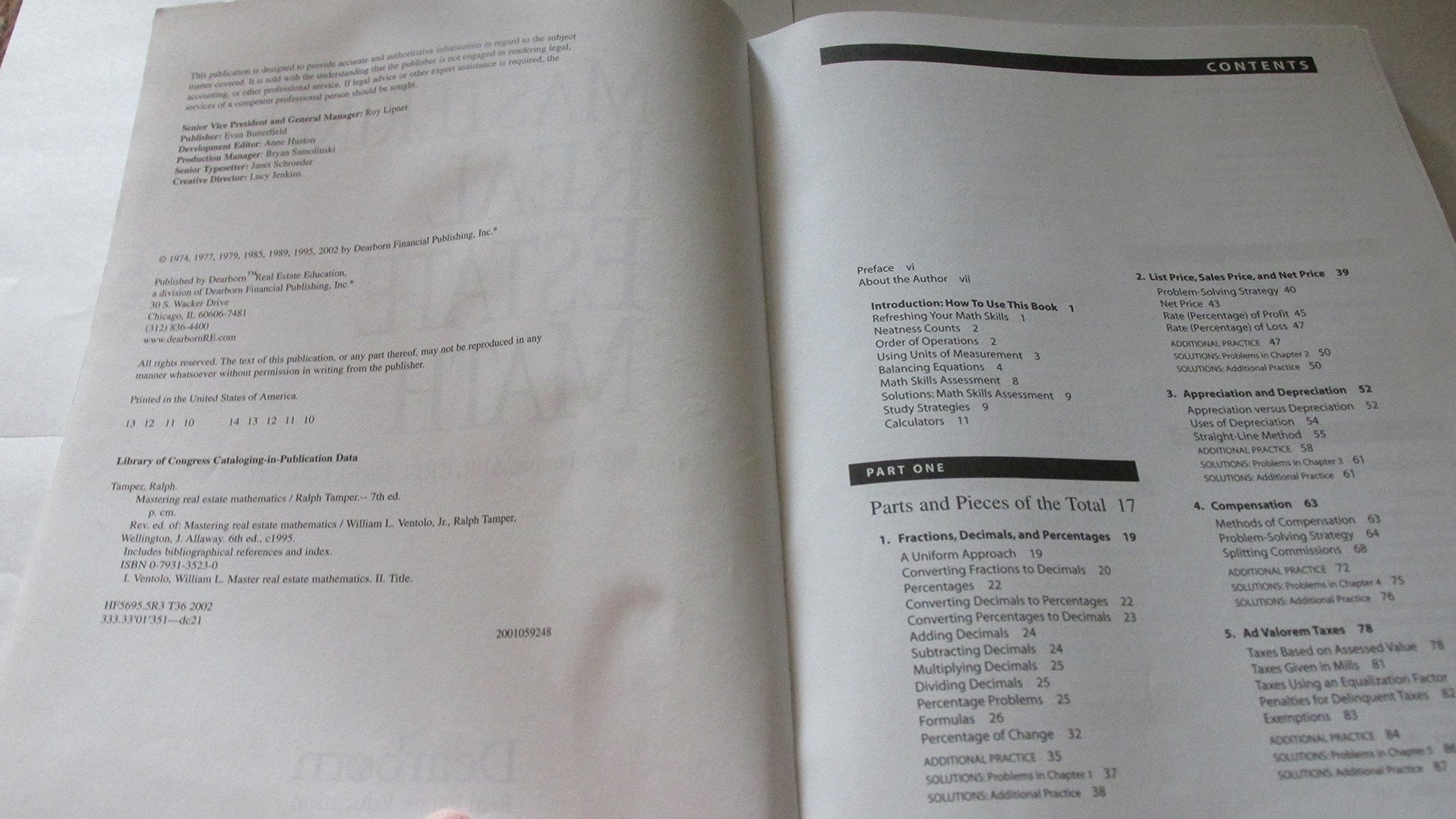 Mastering Real Estate Mathematics used book depot
