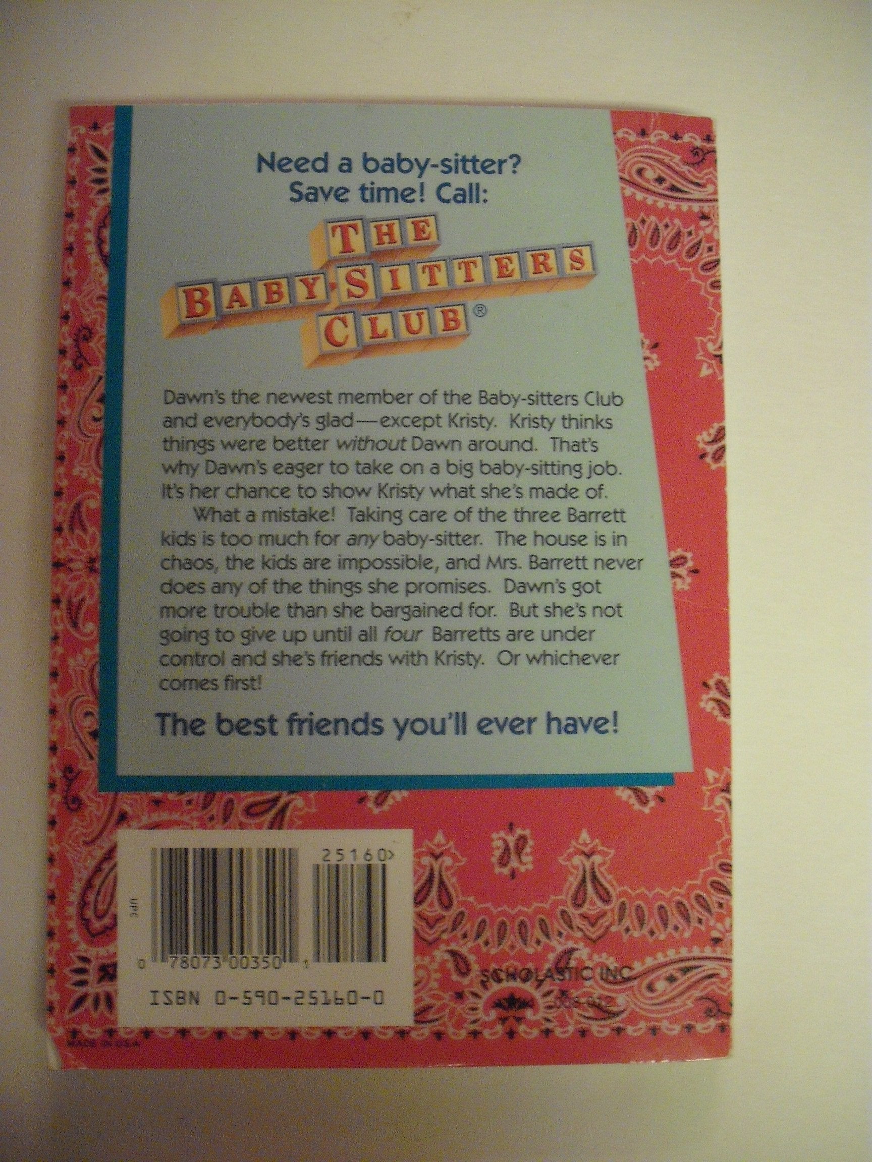 Dawn and the Impossible Three (The Baby-Sitters Club #5) used book depot